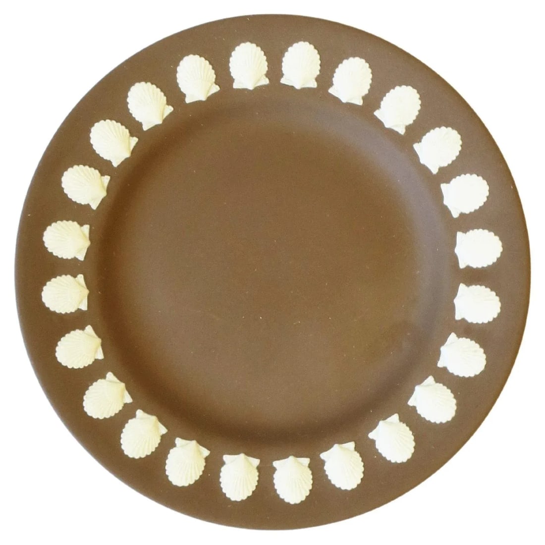 English Wedgwood Matte Jasperware Scallop Seashell Dish or Plate - 10