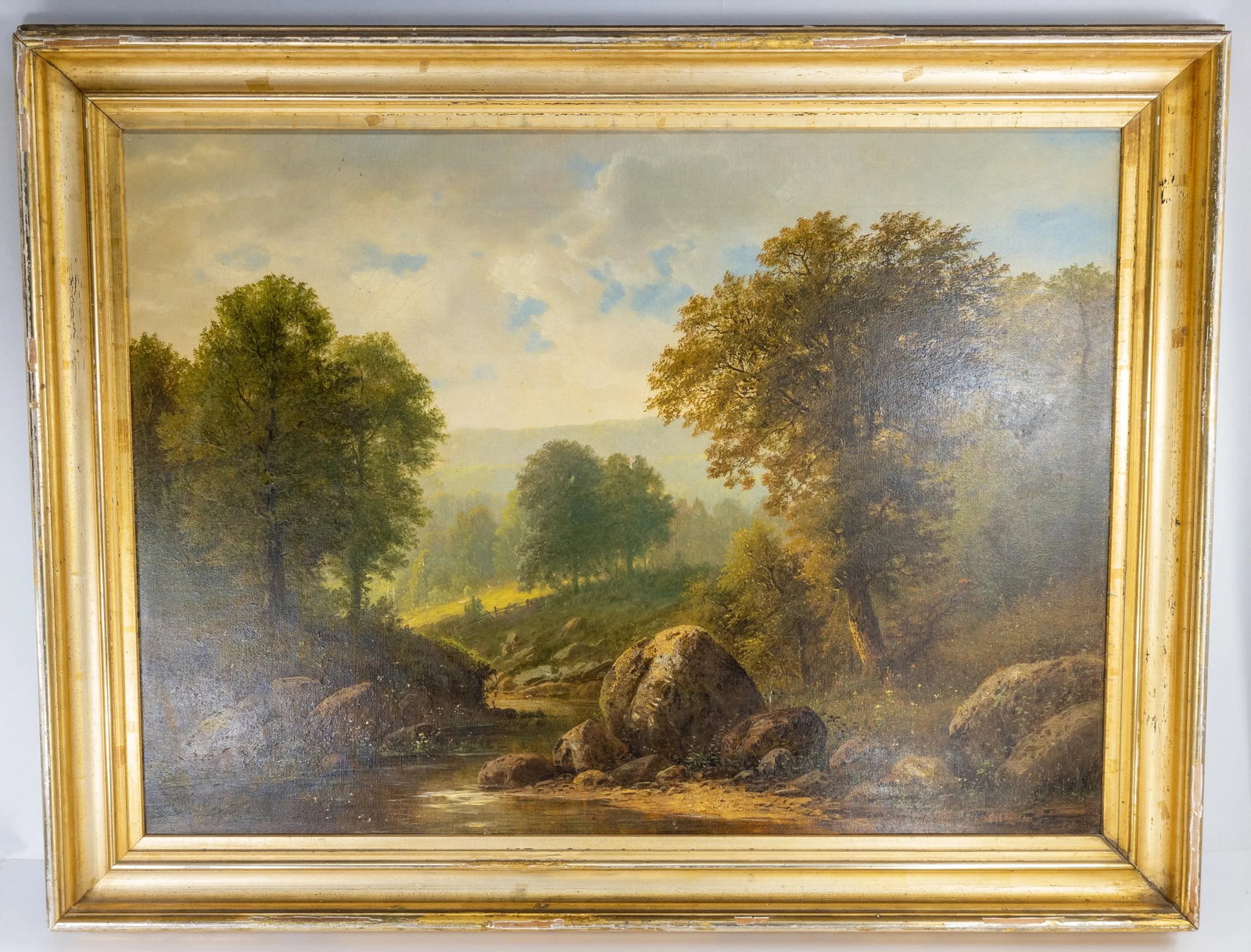 Large American 19th Century Landscape Painting by Herman Geyer - 13