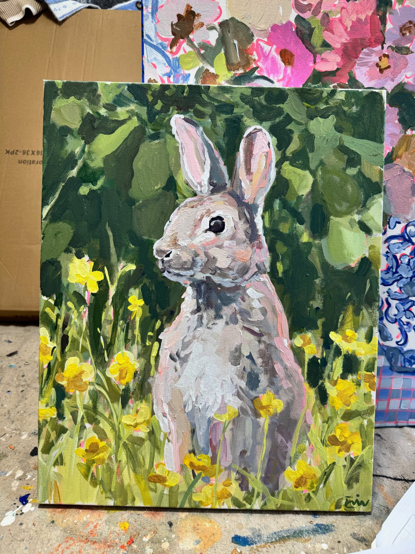 Bunny Painting II by Erin Tapp - 6
