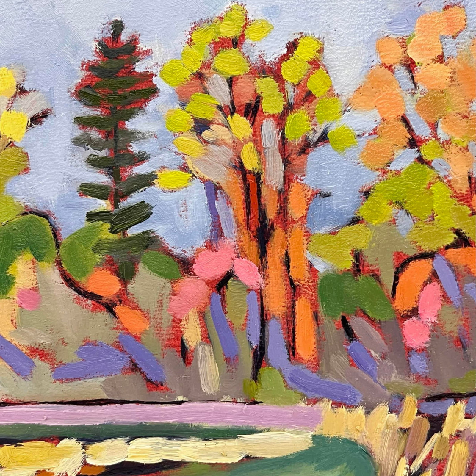 The Open Meadow, Original Oil Painting - 3