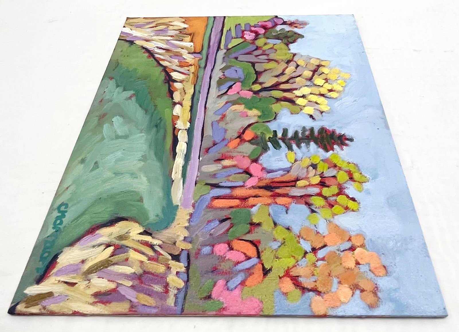 The Open Meadow, Original Oil Painting - 5
