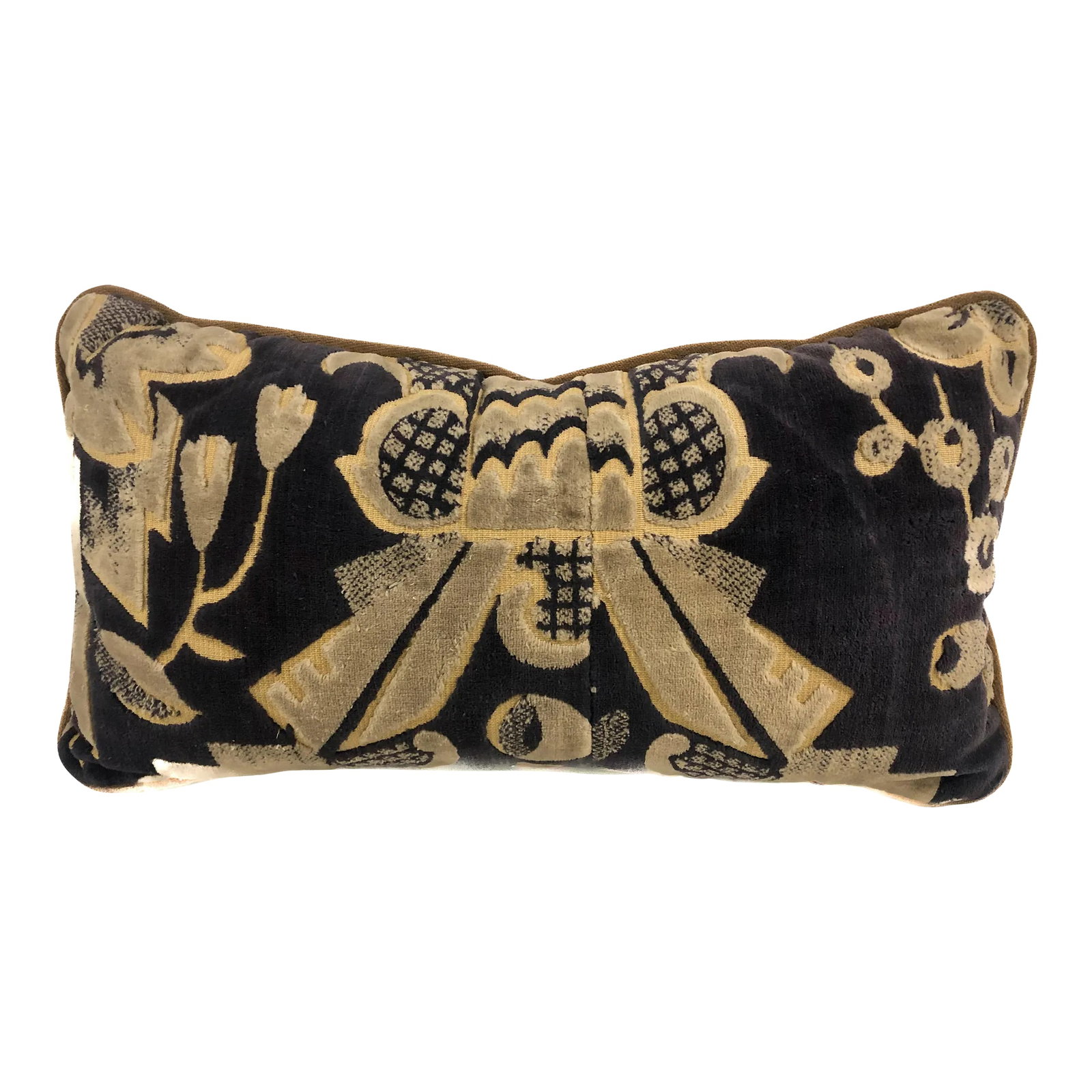 French Art Deco Pilllow: Rare French Art Deco fabric from 1920 made recently into the pillow. It has a soft and pleasant texture, it is in perfect condition and has a great contemporary look.. Condition: Alterations: