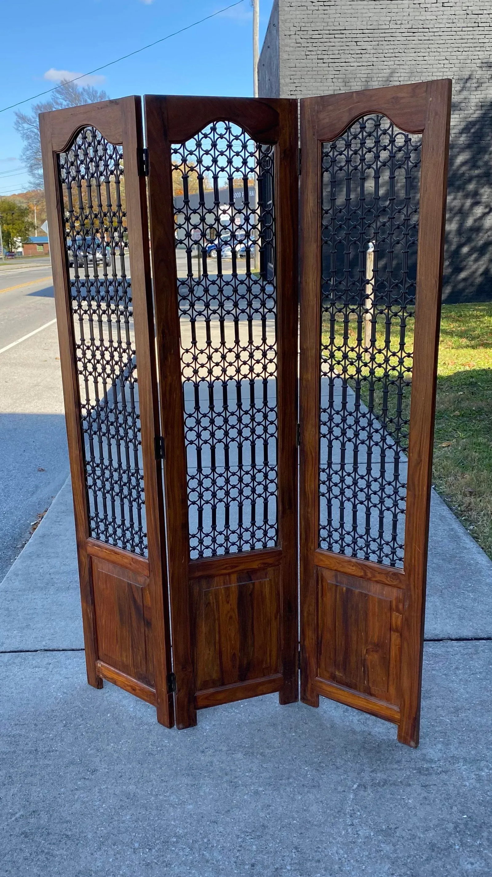 1970s Wooden Room Divider Screen - 2