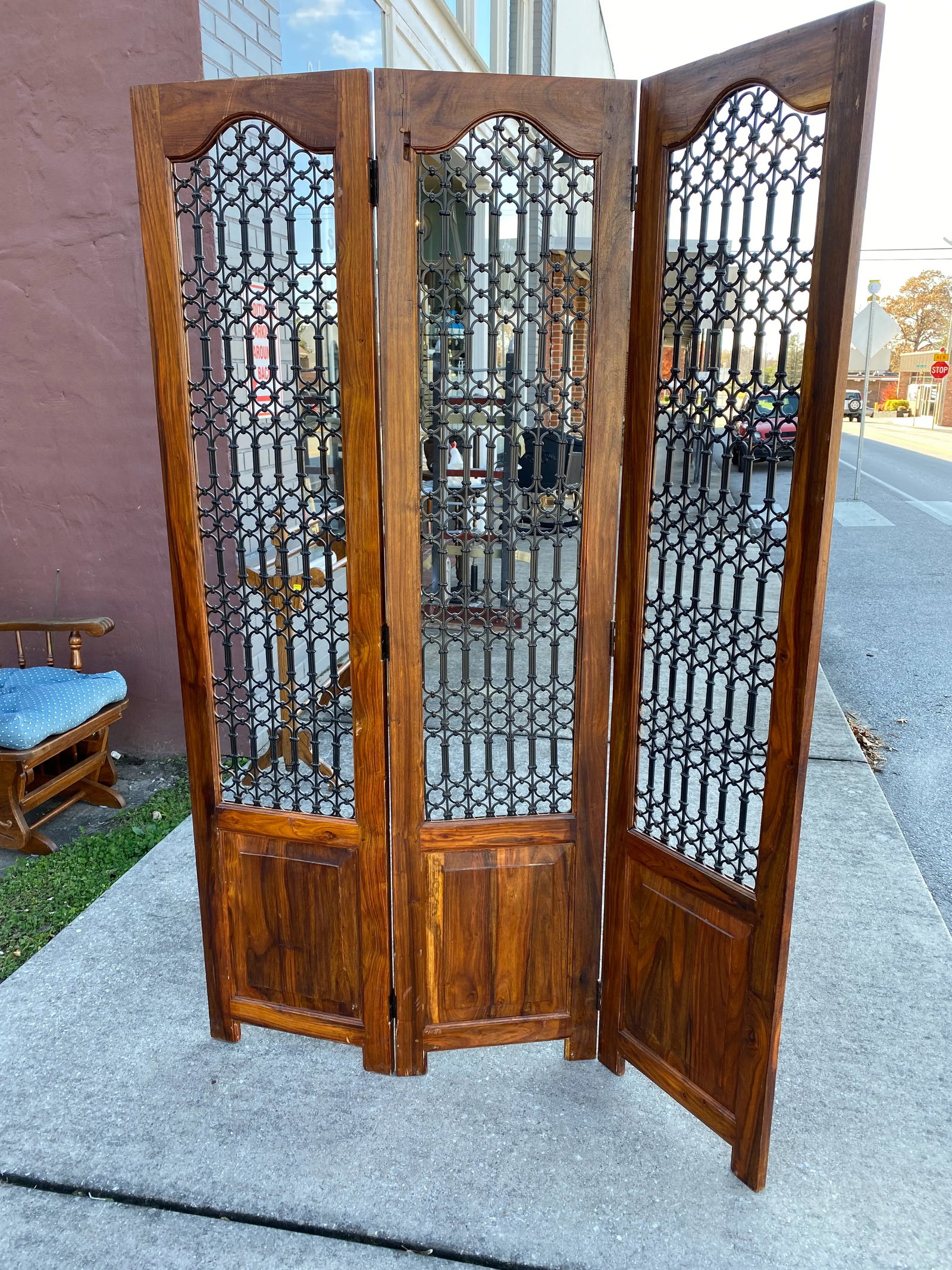 1970s Wooden Room Divider Screen - 6