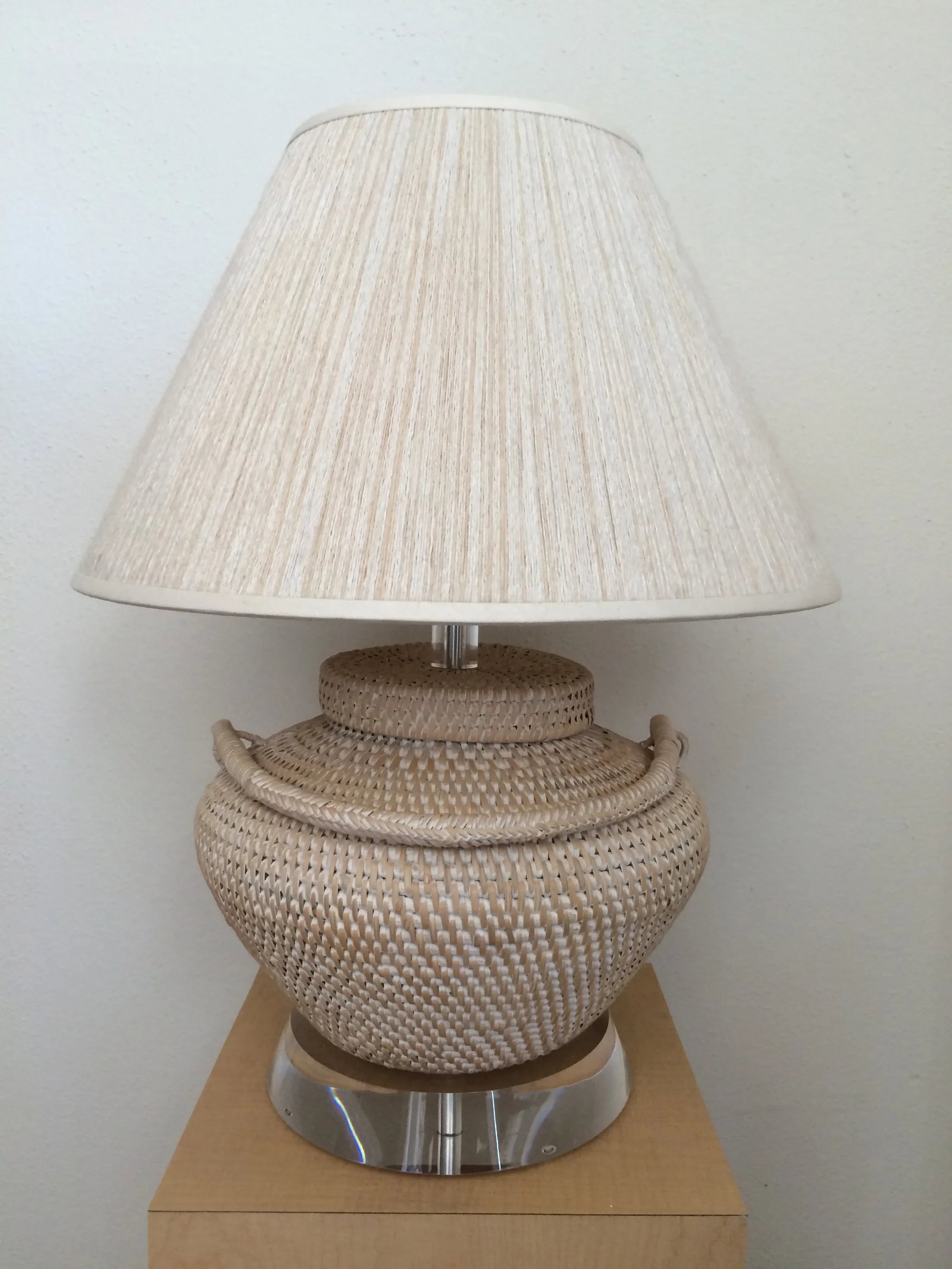 Richard Lindley Rattan Basket Lamp - 2