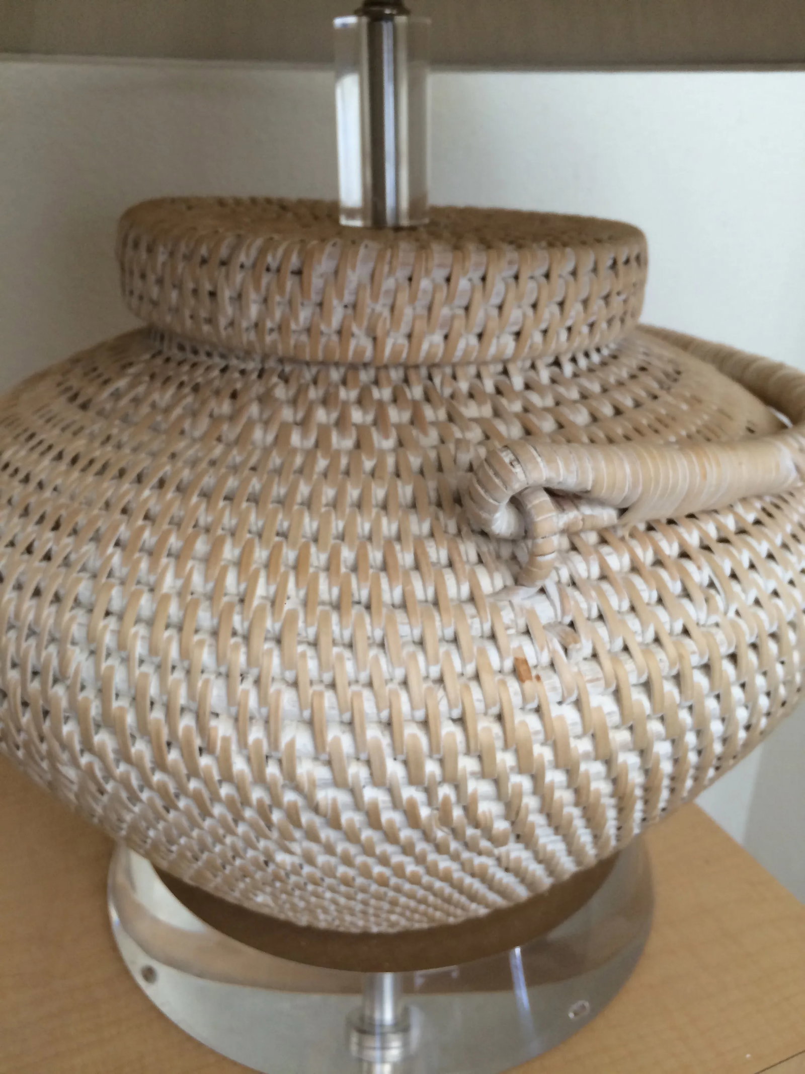 Richard Lindley Rattan Basket Lamp - 7