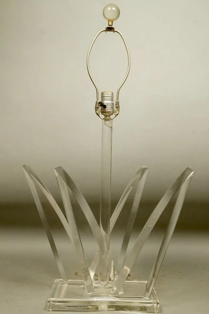 Signed 1960s Van Teal Lucite Table Lamp - 2