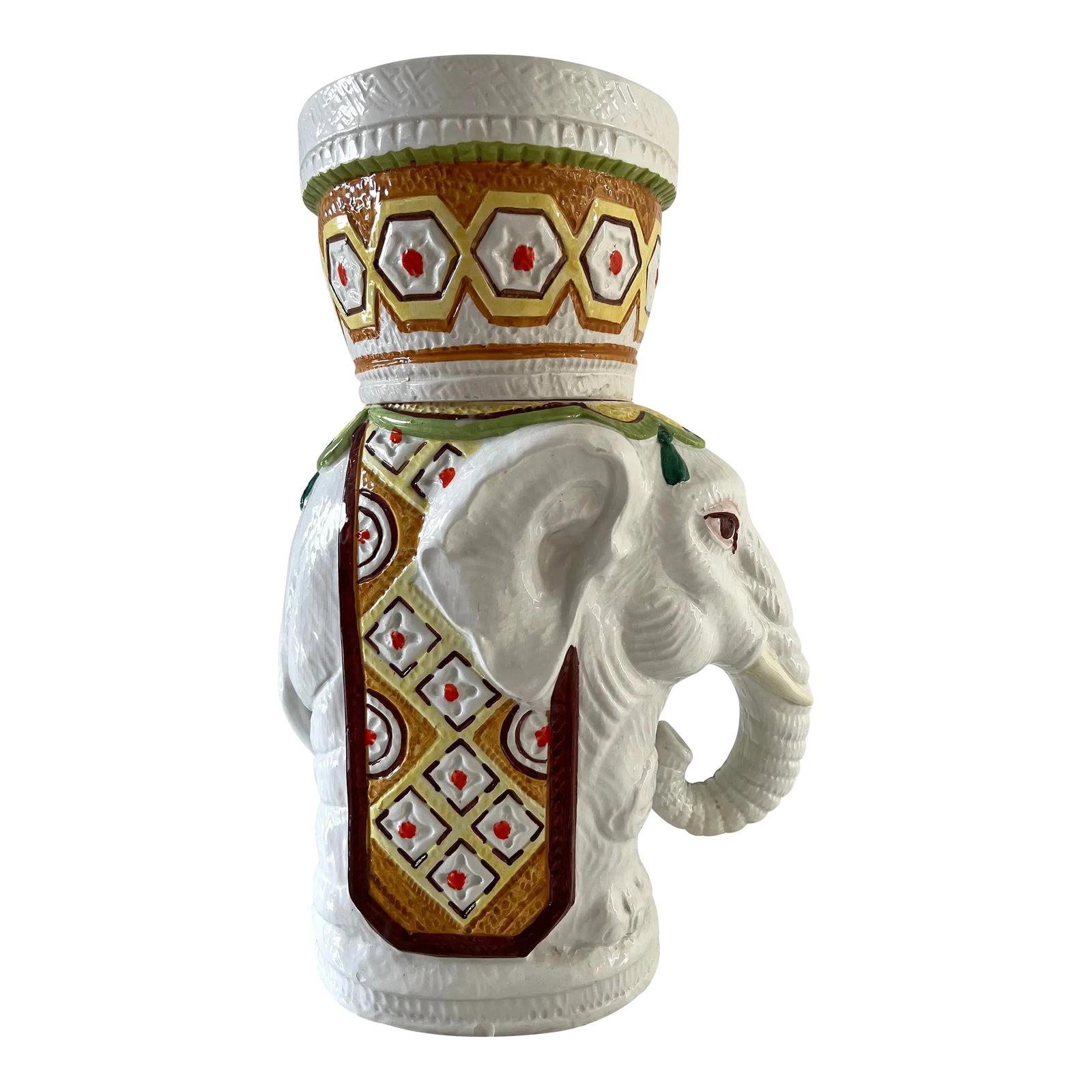 Large Italian Ceramic Elephant Planter (1 of 13)