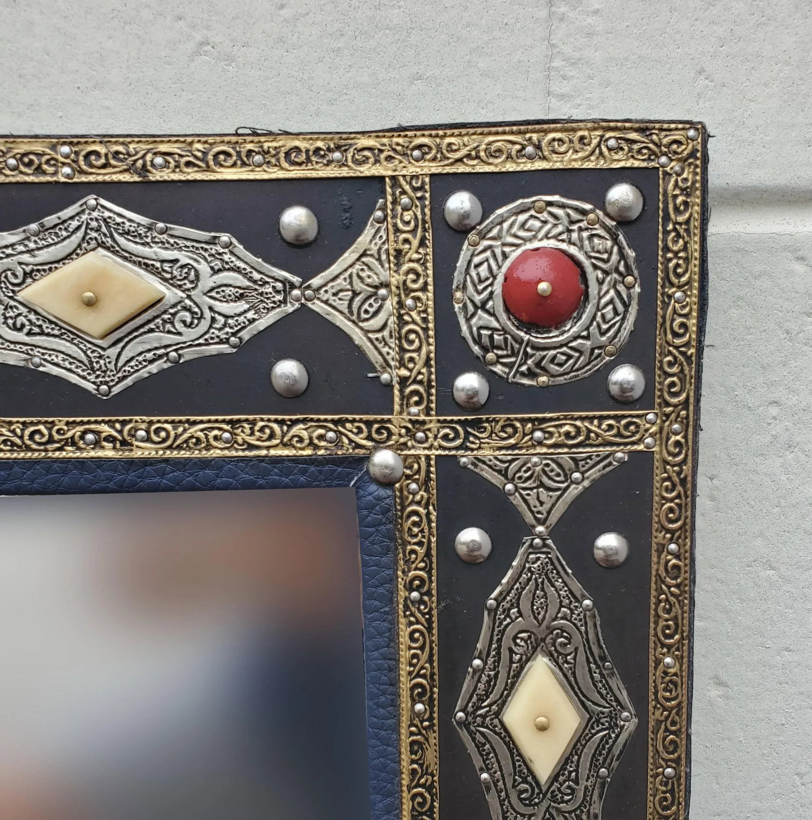 Moroccan Marrakech Metal Inlaid Mirror - 2