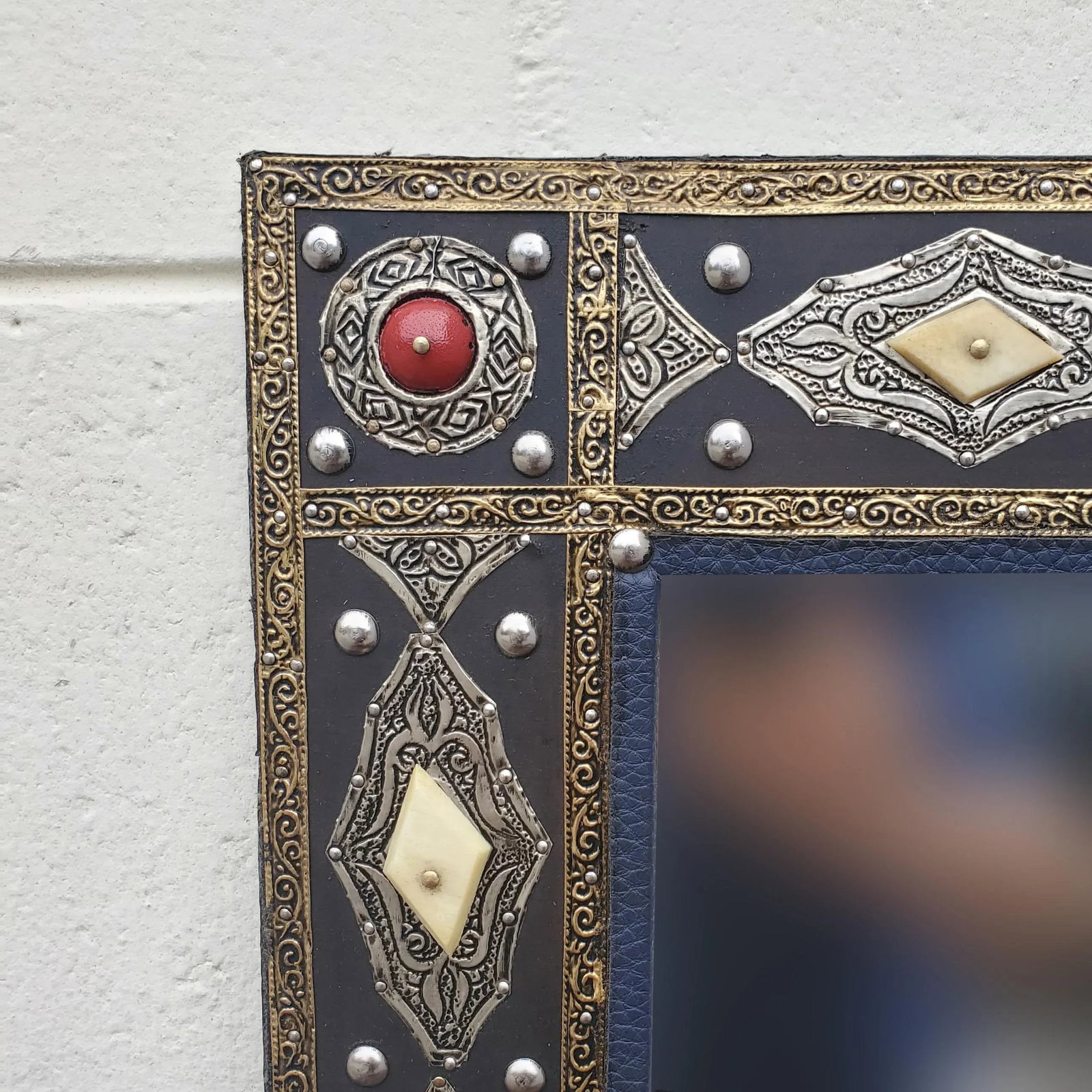 Moroccan Marrakech Metal Inlaid Mirror - 5