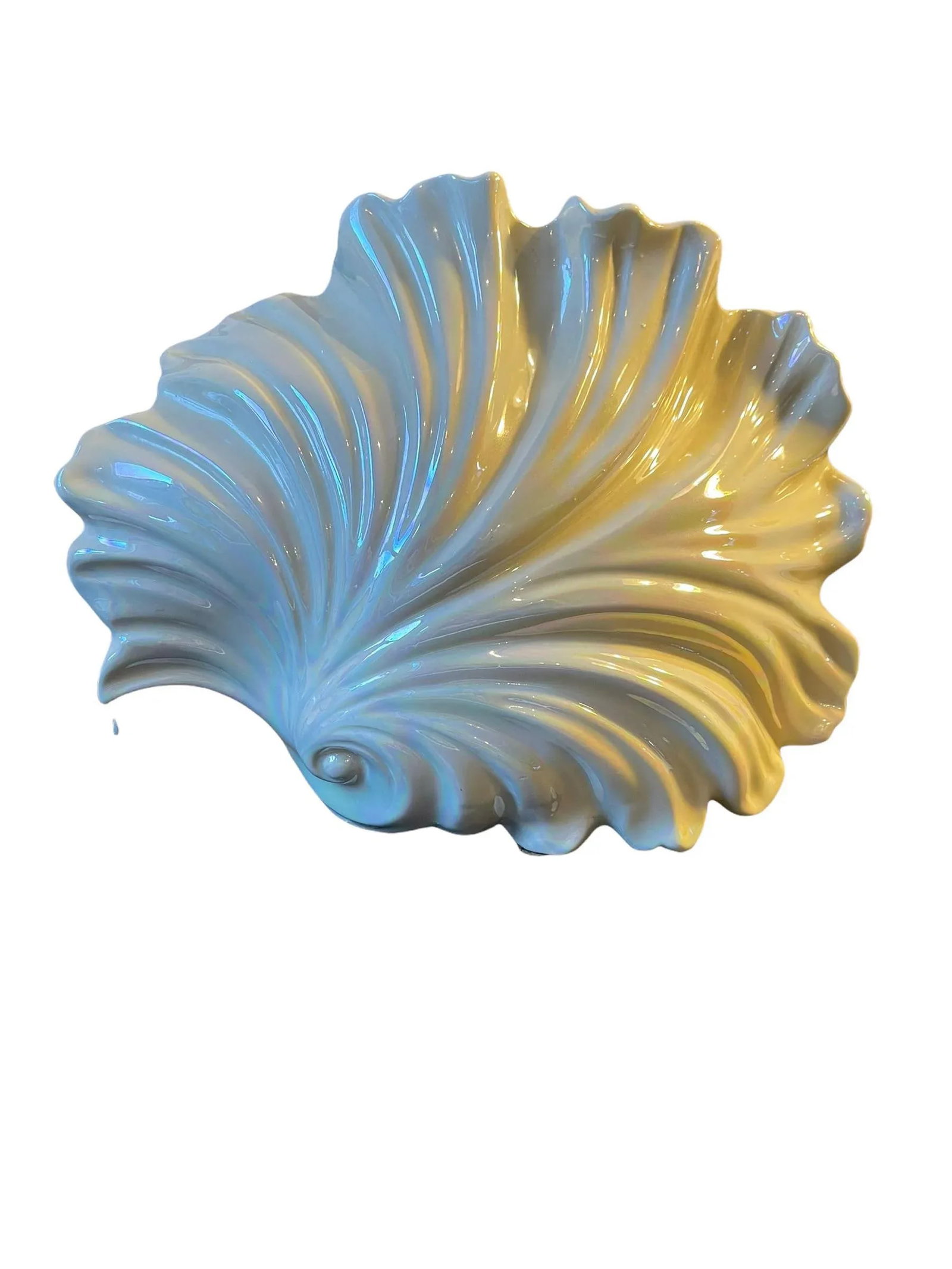 Vintage Art Deco Ceramic Shell Lamp - 12