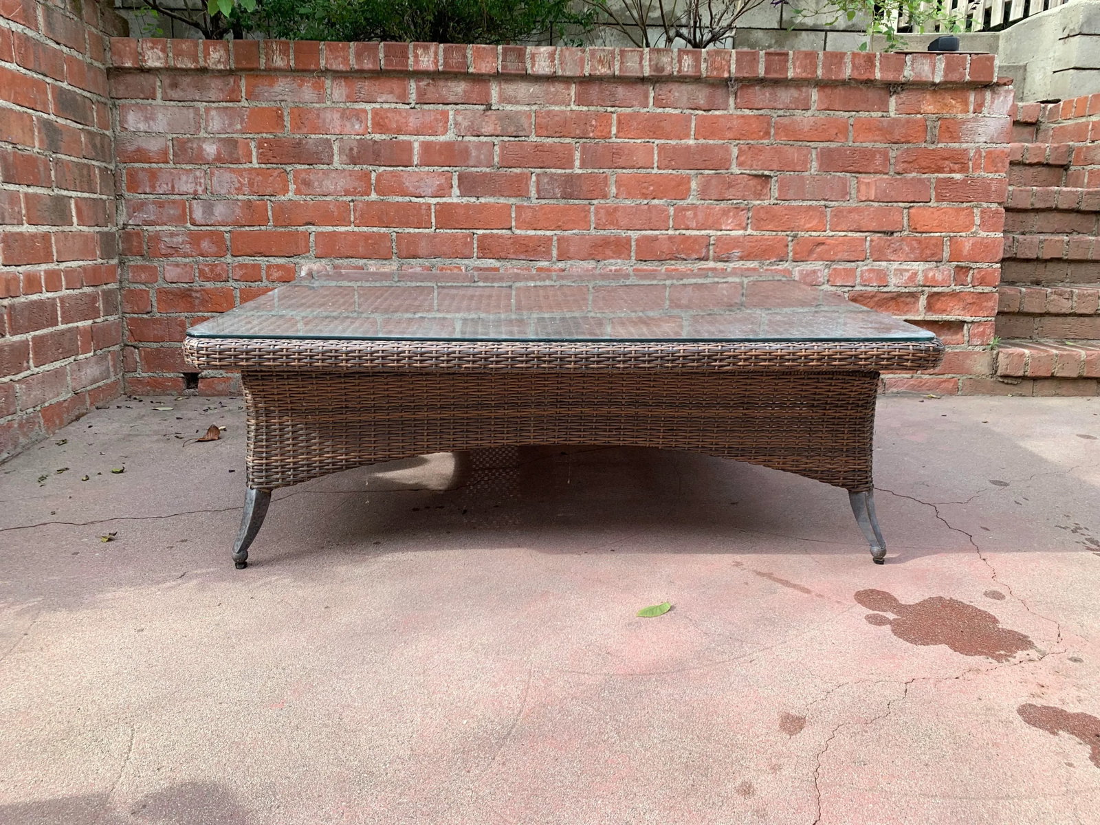 Outdoor Woven Vinyl Coffee Table - 9