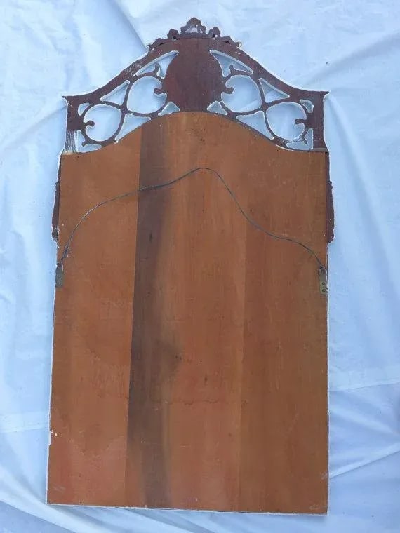 French Style Fleur-De-Lis Crested Mirror - 5