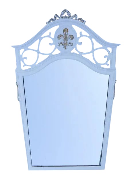 French Style Fleur-De-Lis Crested Mirror - 7