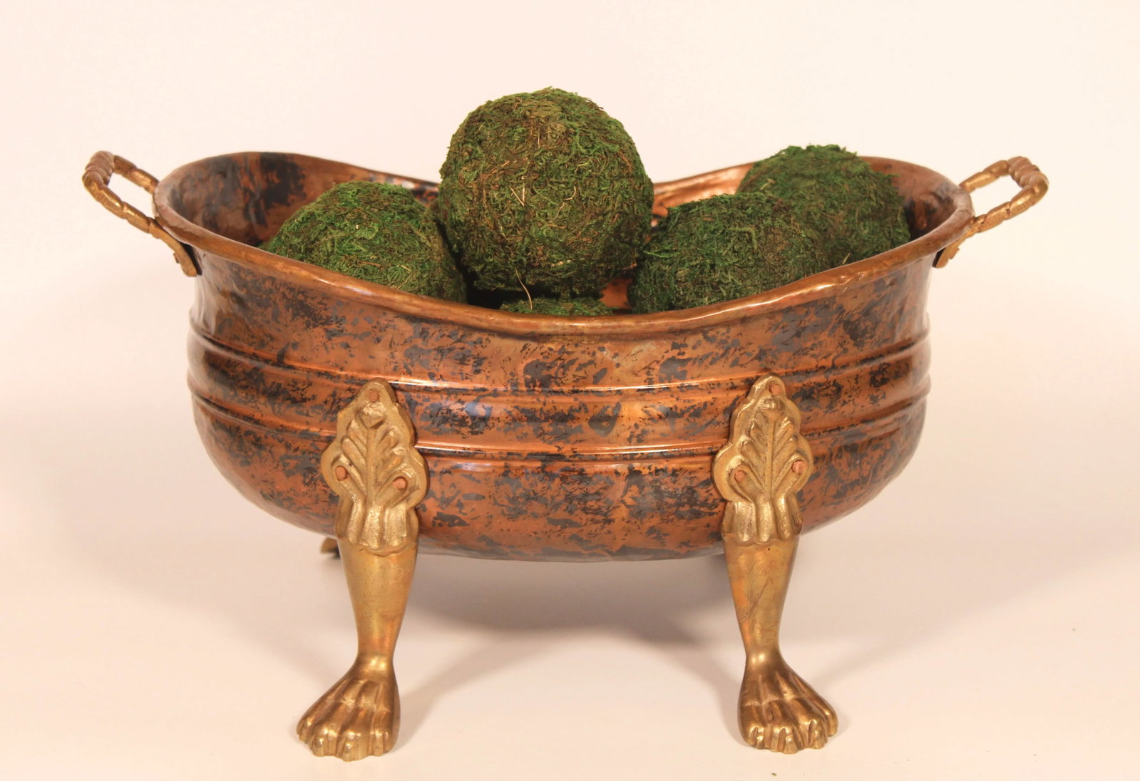 Vintage French Copper Gilded Brass Jardiniere / Planter - 3