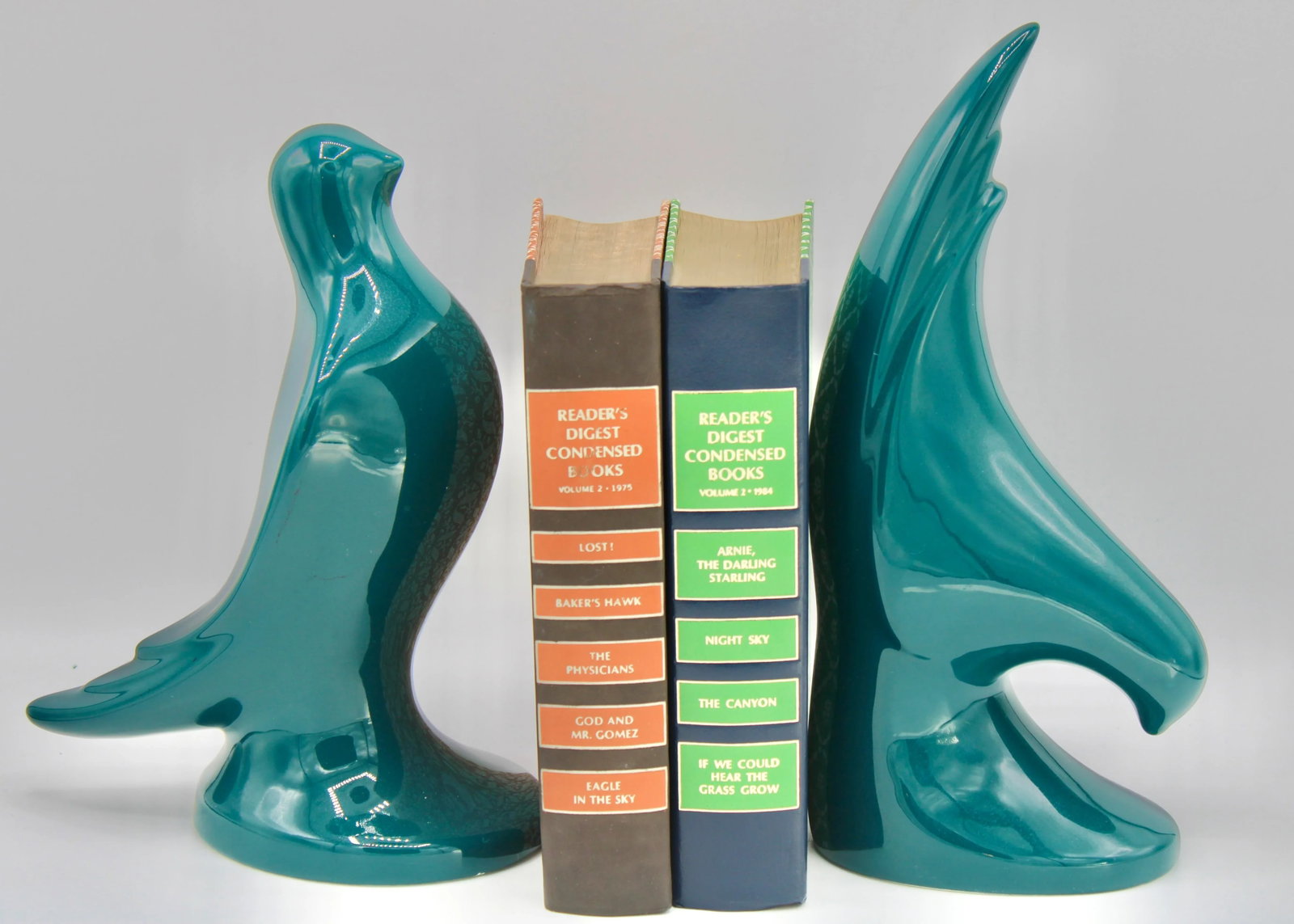 Vintage Art Deco Italian Ceramic Bird Bookend Sculptures - 8