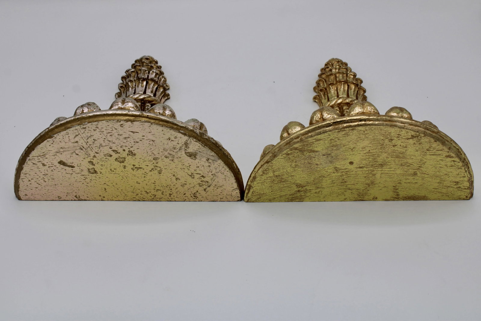 Hollywood Regency Style Golden Wheat Wall Shelves - a Pair - 5