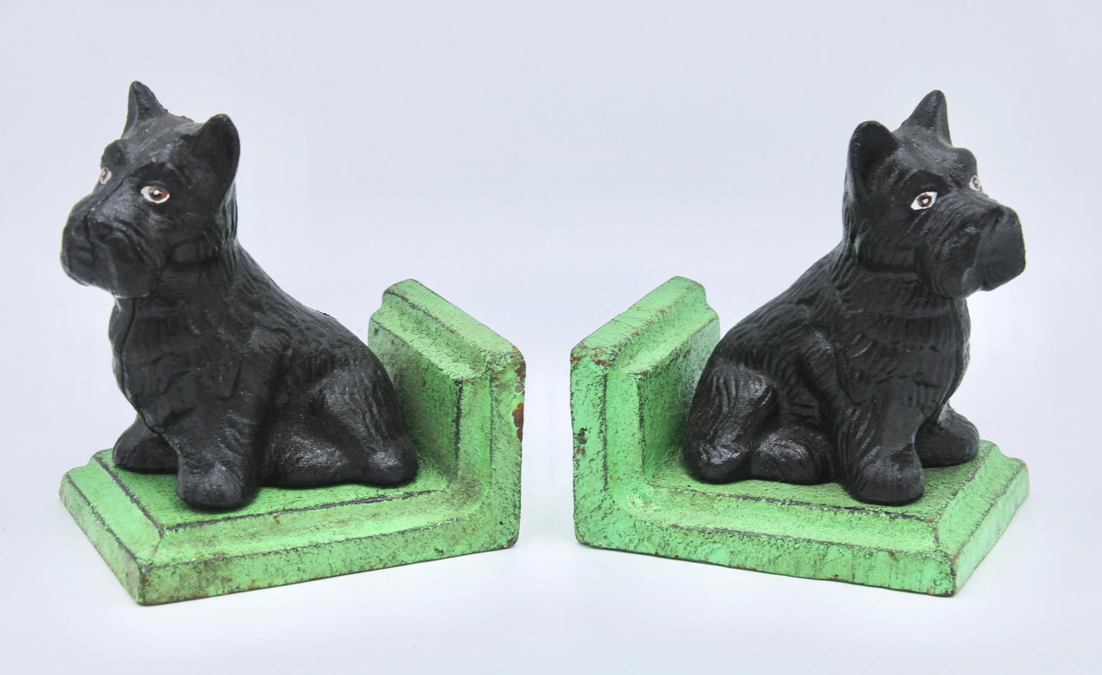 Vintage Scottie Dog Cast Iron Bookends - 2
