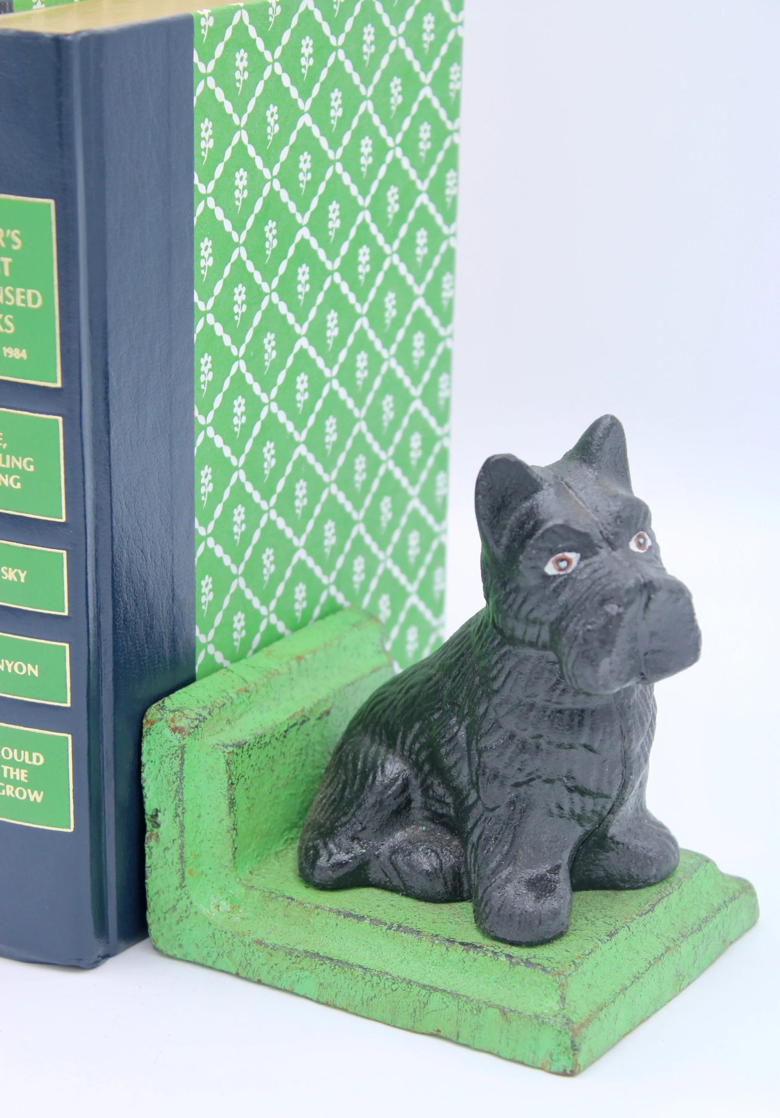 Vintage Scottie Dog Cast Iron Bookends - 8