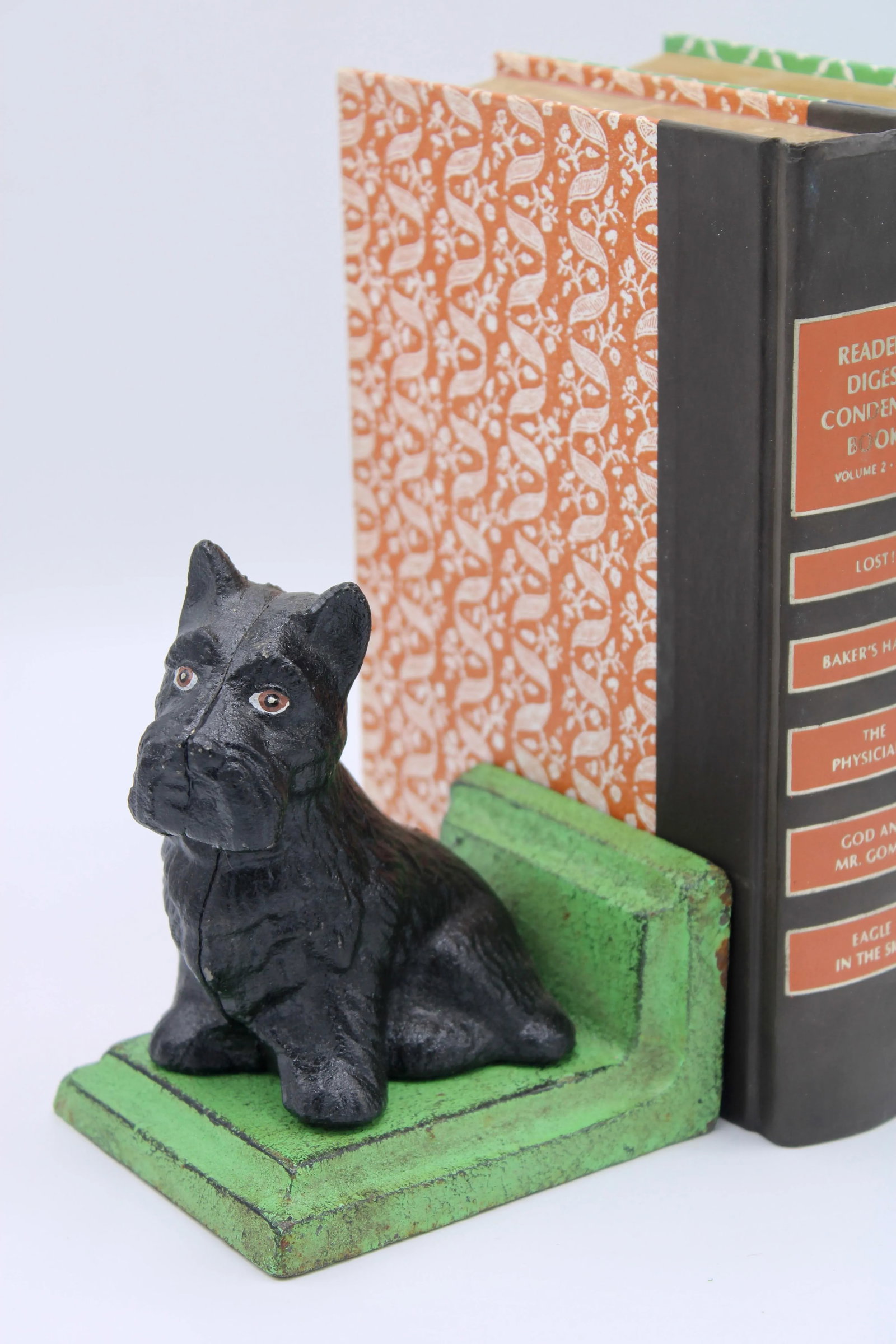Vintage Scottie Dog Cast Iron Bookends - 9