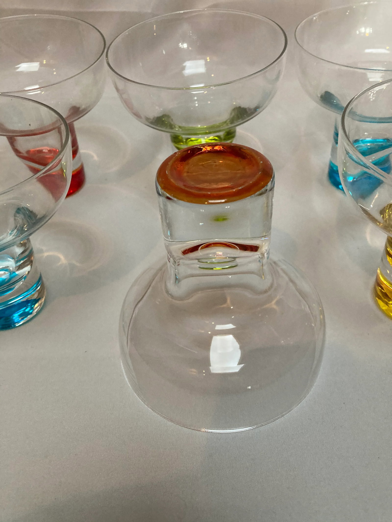 Vintage Mid-Century Multi Color Cocktail Glasses- Set of 8 - 5