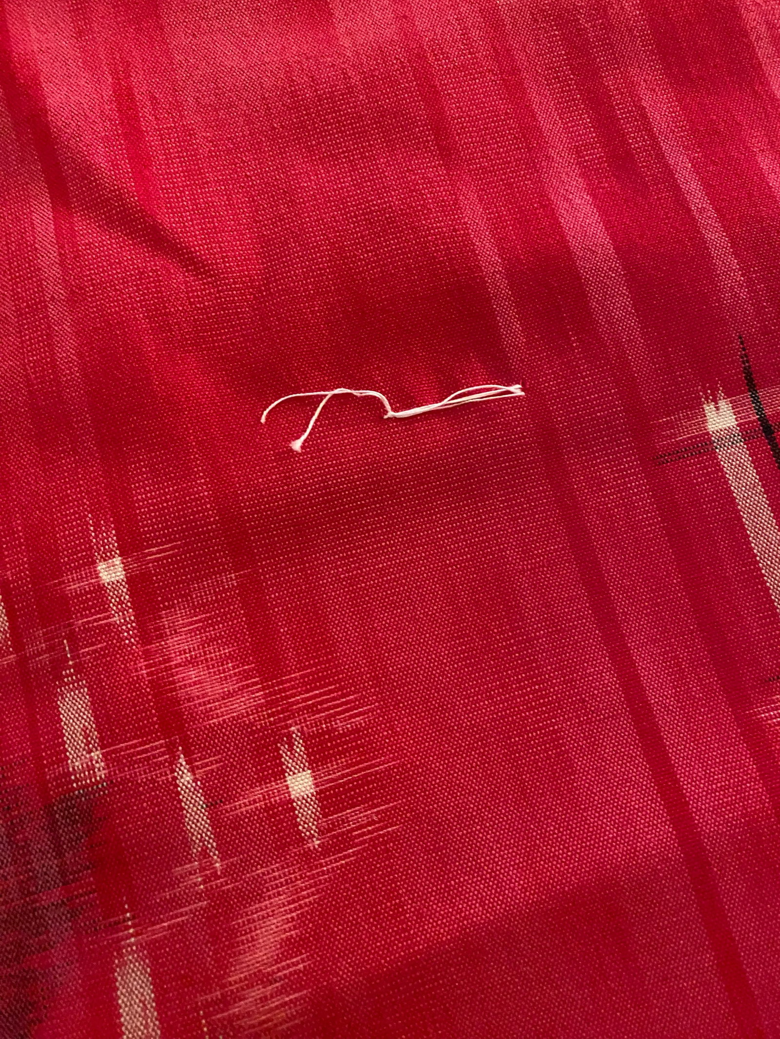 Japanese Kimono Raw Silk Fabric in Raspberry, 13 Yards - 7