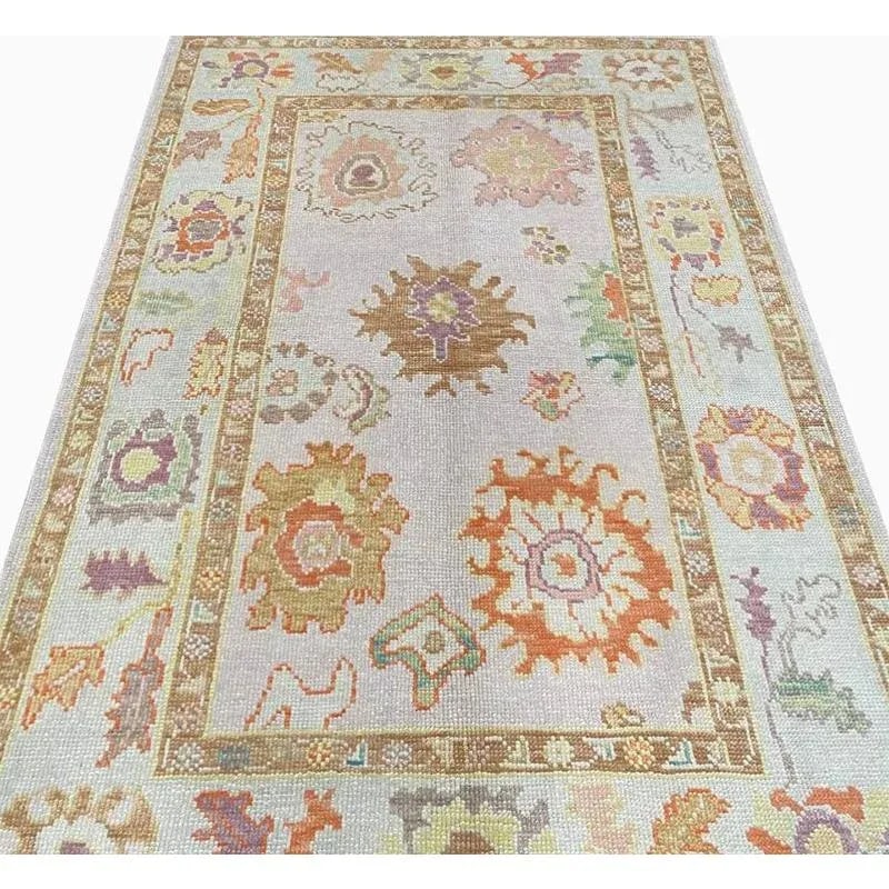 Handwoven Turkish Oushak Area Rug 4'2'' X 5'10" - 2