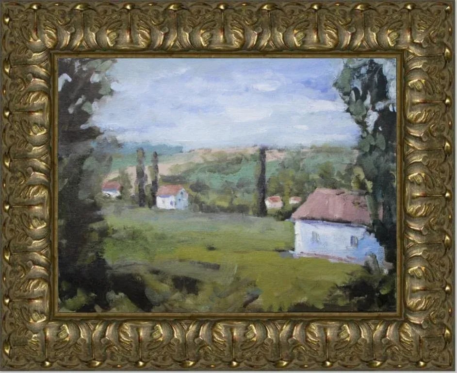 The Villa View (Original Impressionist Oil Landscape) - 6