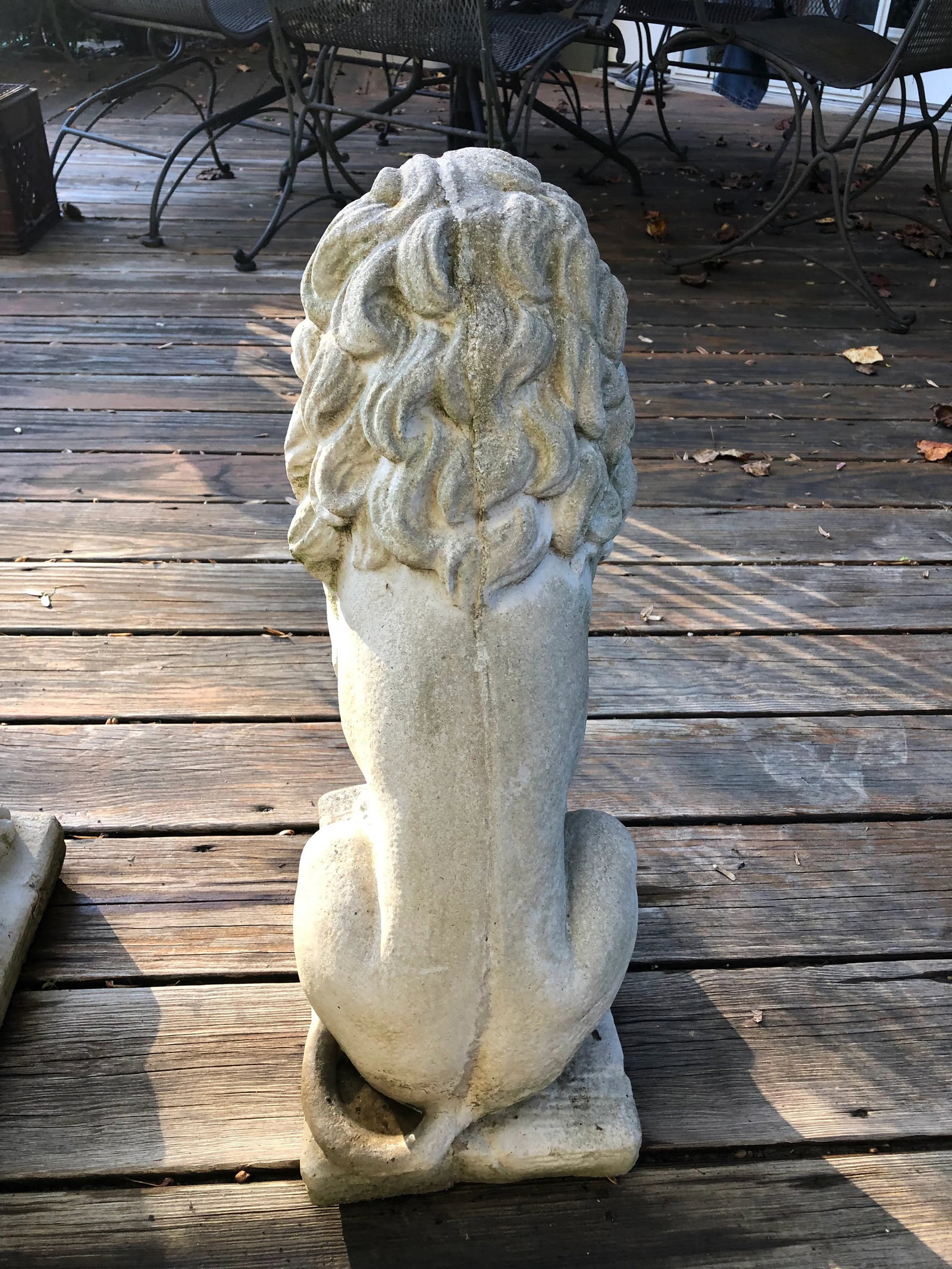 Concrete Sitting Lion Statues - Set of 2 - 4
