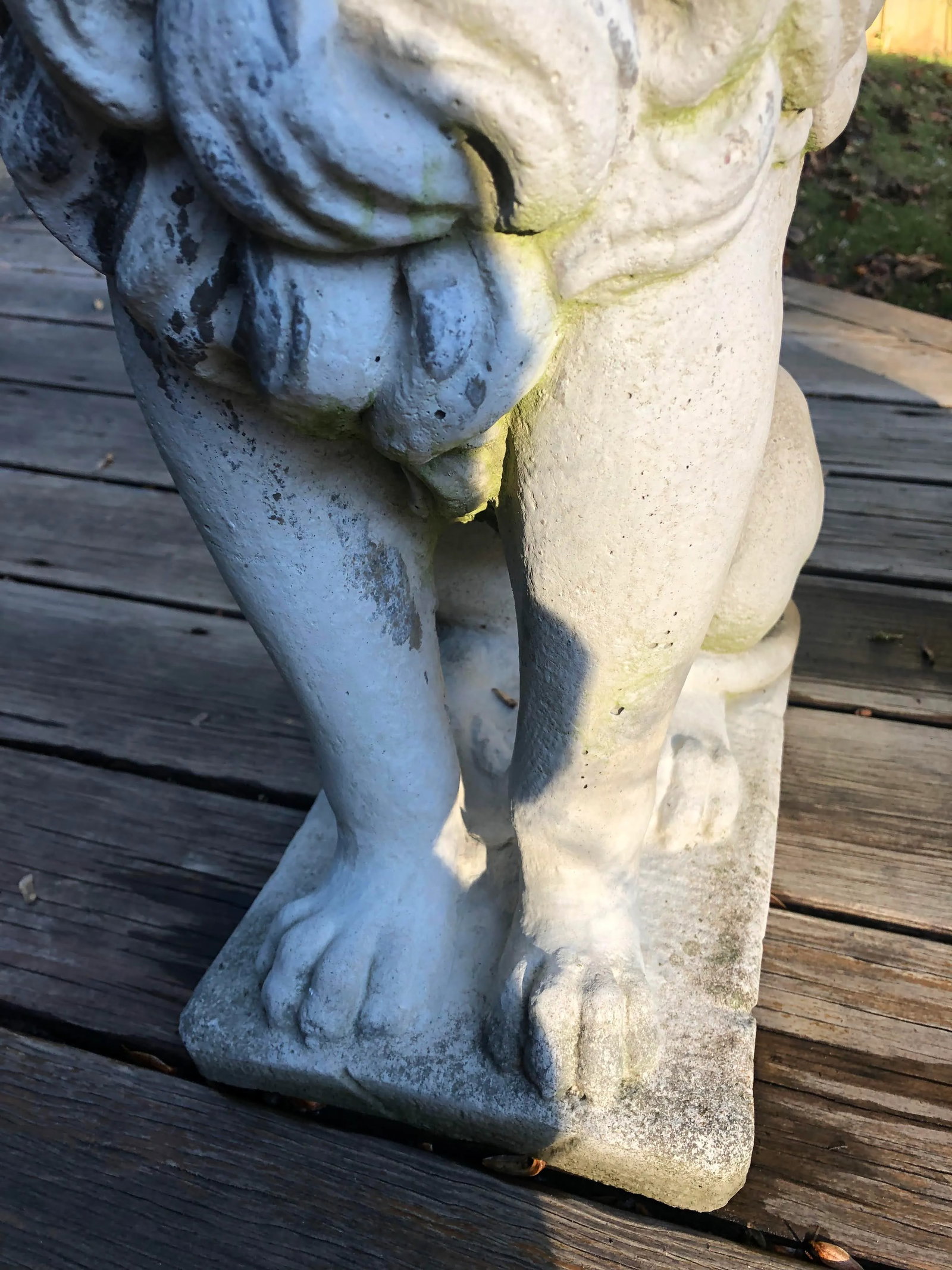 Concrete Sitting Lion Statues - Set of 2 - 8