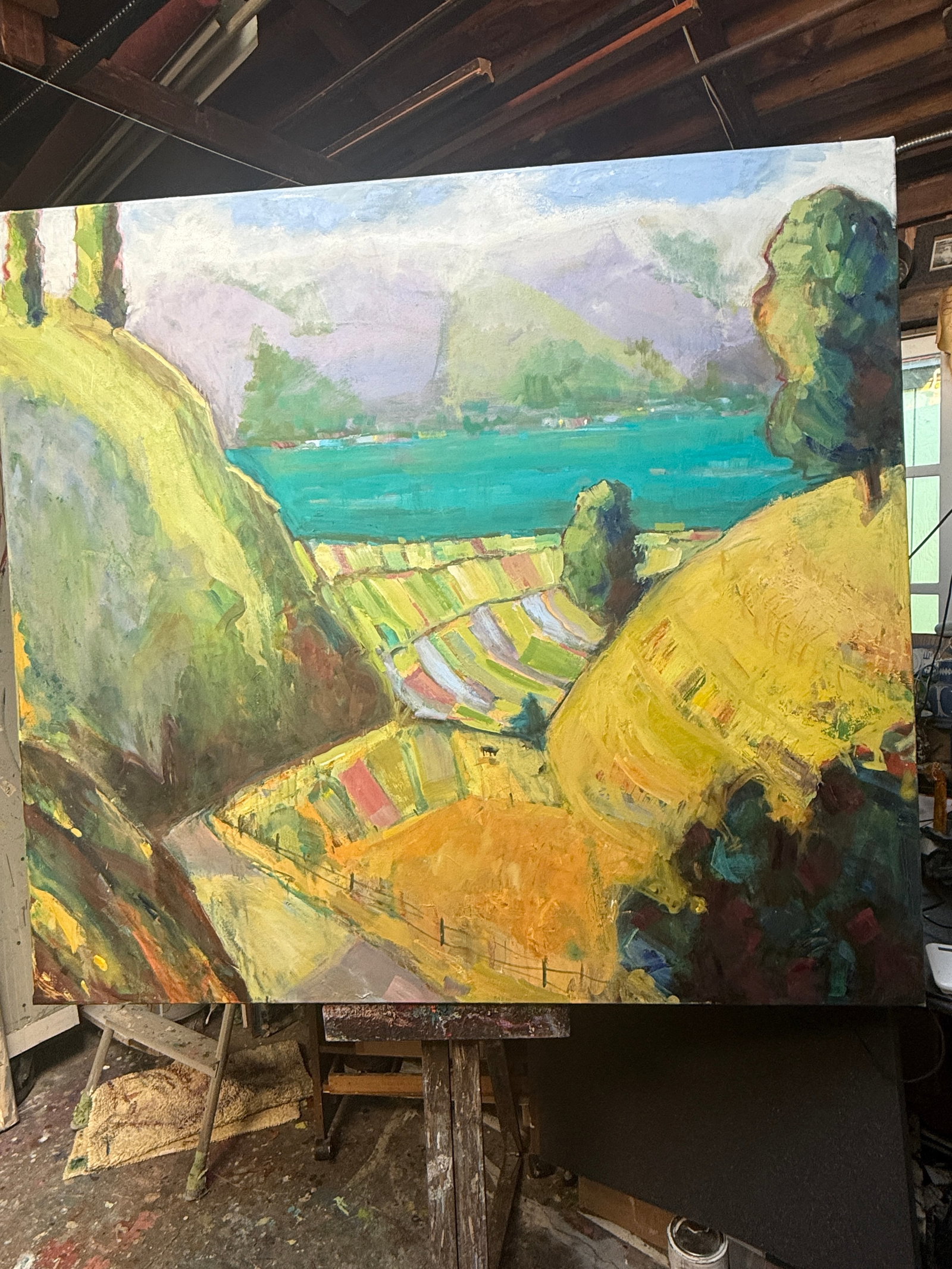 Painting Oil on Canvas California Landscape Hartman - 5
