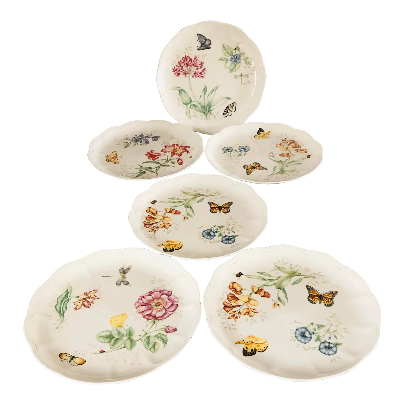 Contemporary Lenox Butterfly Meadow Dinner Plates Plates S/6 (1 of 4)