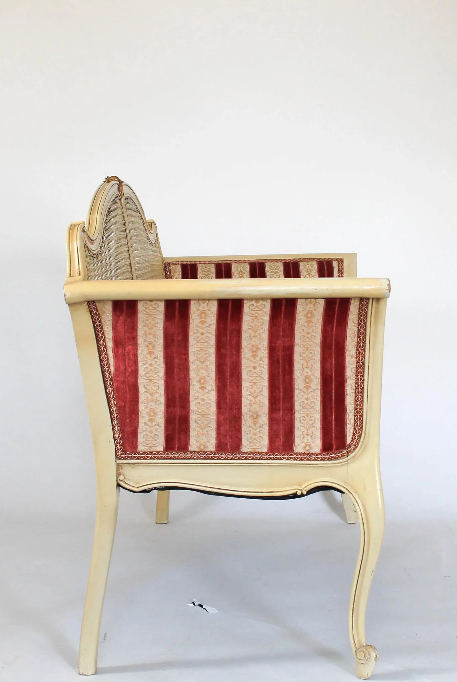 Louis XV Painted Caned Settee Loveseat - 5