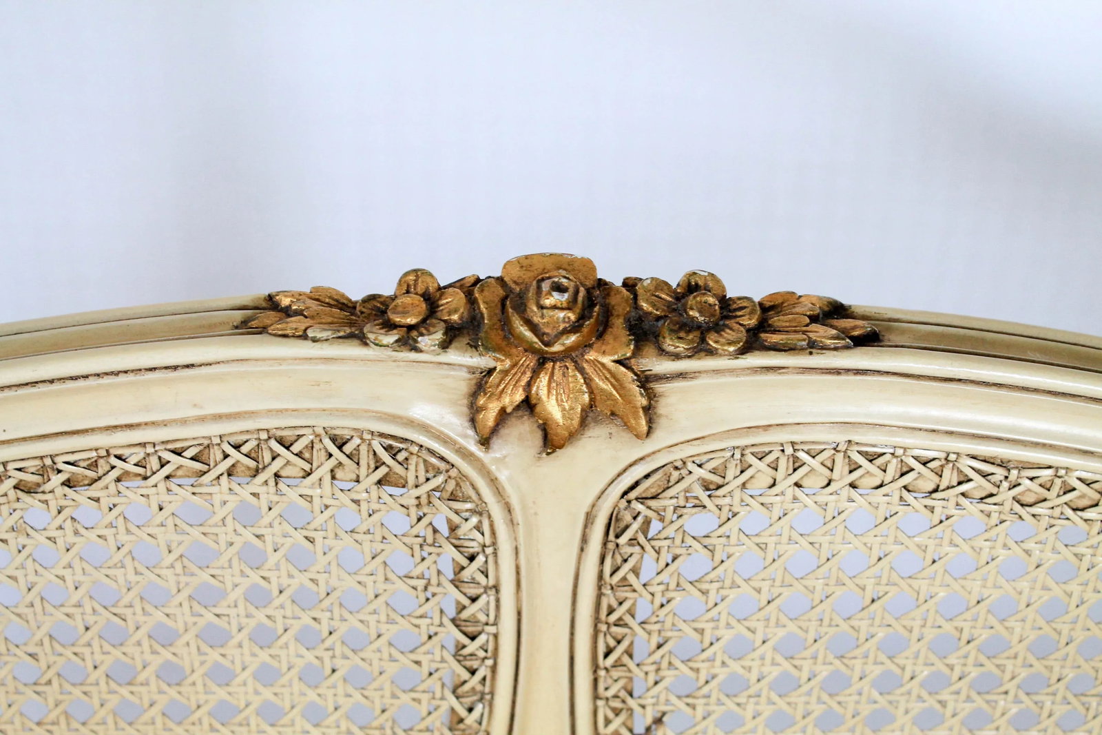 Louis XV Painted Caned Settee Loveseat - 9