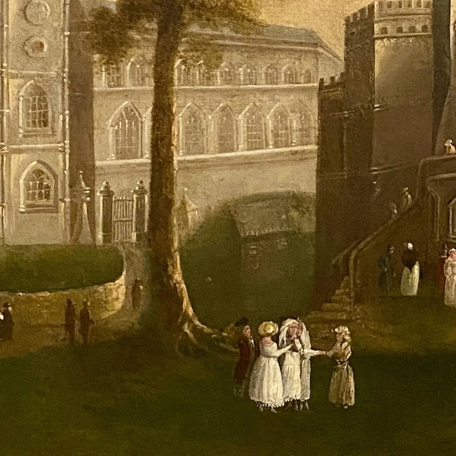 18th Century English Painting of Durham Castle - 7