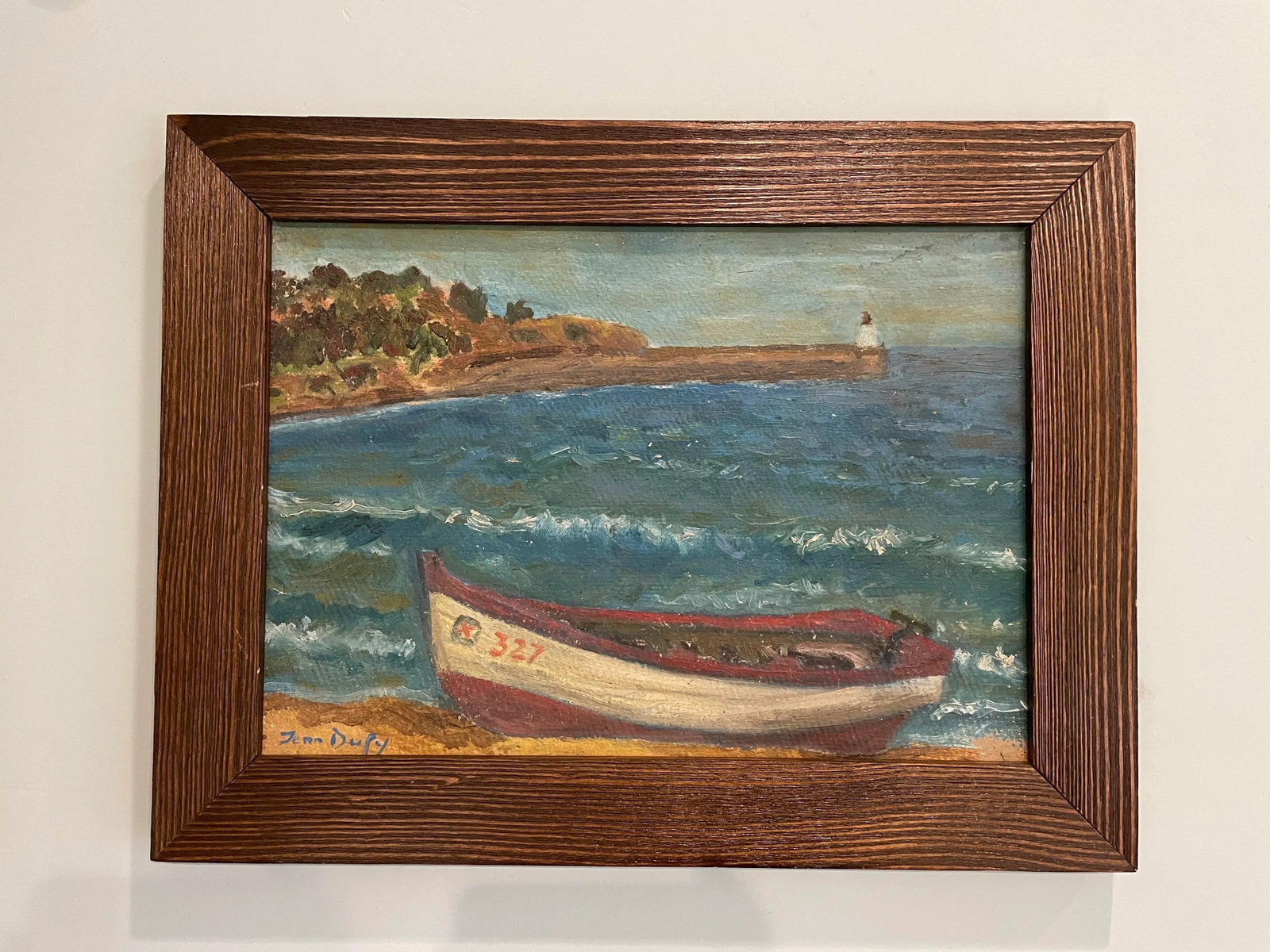 Early 20th Century After Jean Dufy French Impressionist Fishing Boat Oil Painting, Framed - 10