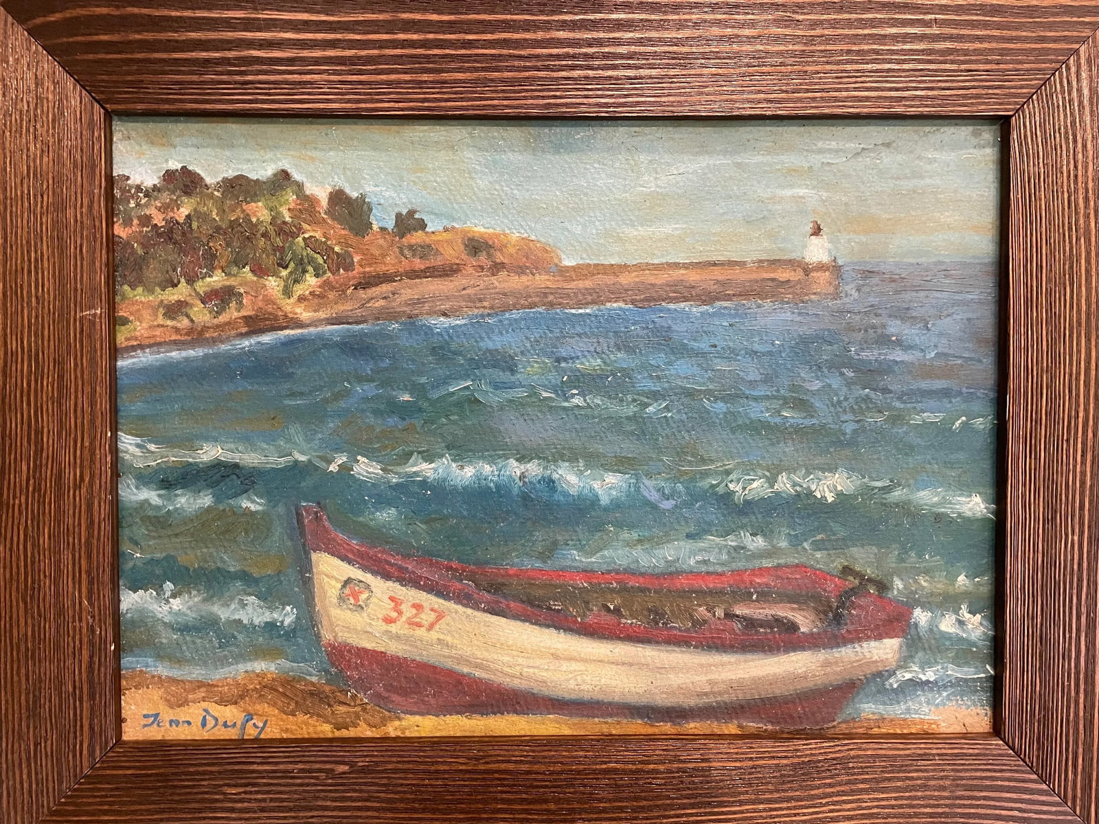 Early 20th Century After Jean Dufy French Impressionist Fishing Boat Oil Painting, Framed - 8
