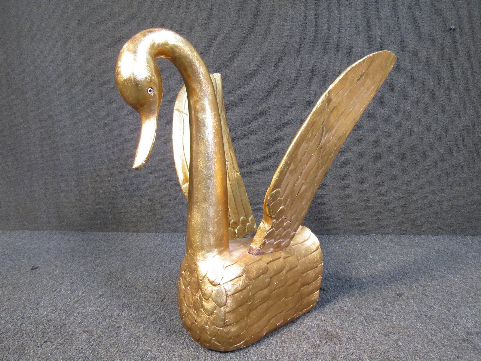 Gold Leaf Swan Sculpture - 11