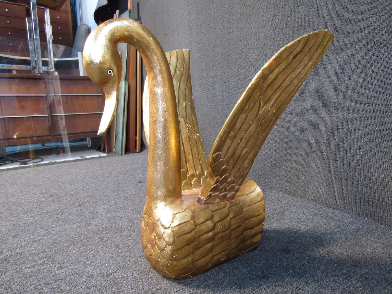 Gold Leaf Swan Sculpture - 2