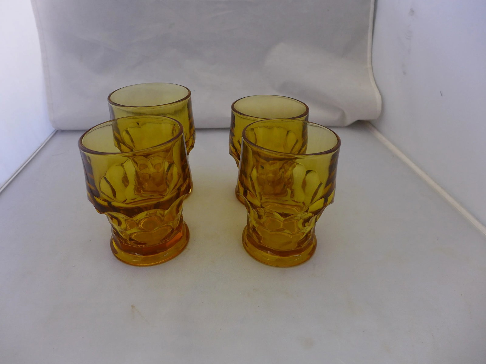 Mid-Century Modern Amber Bar Glasses - Set of 4 - 2