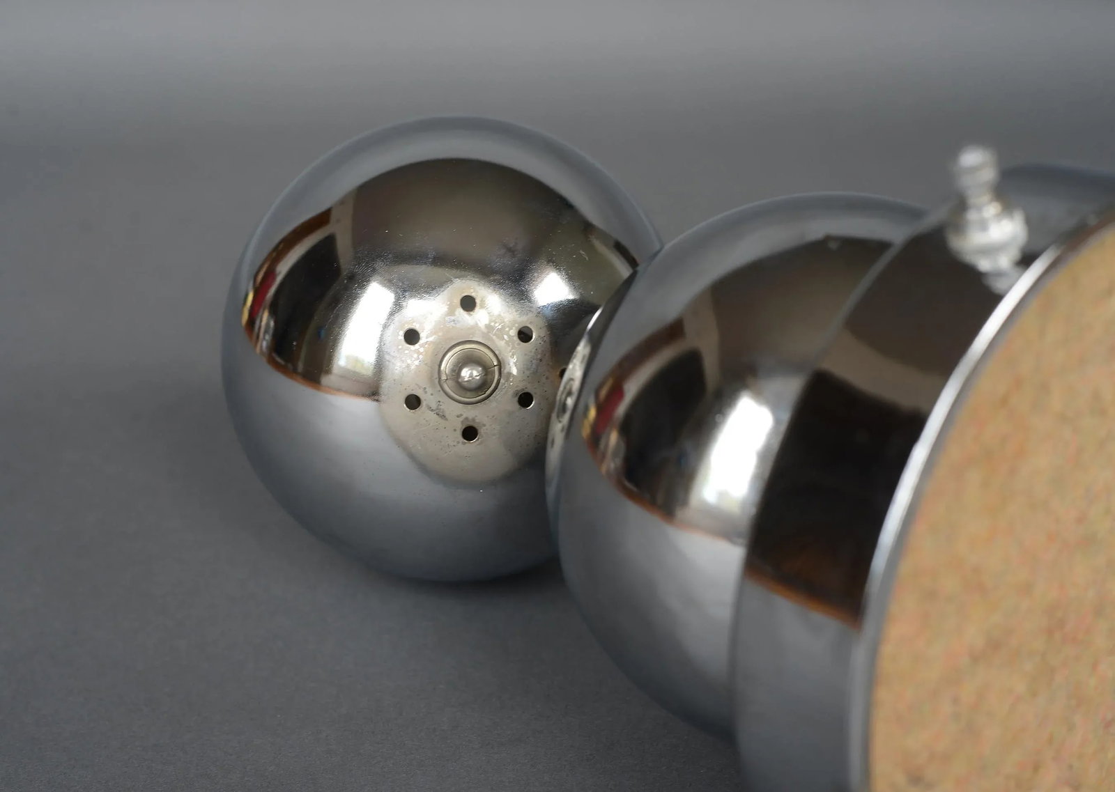 Mid Century Space Age Chrome Double-Orb Eyeball Table Lamp - 11