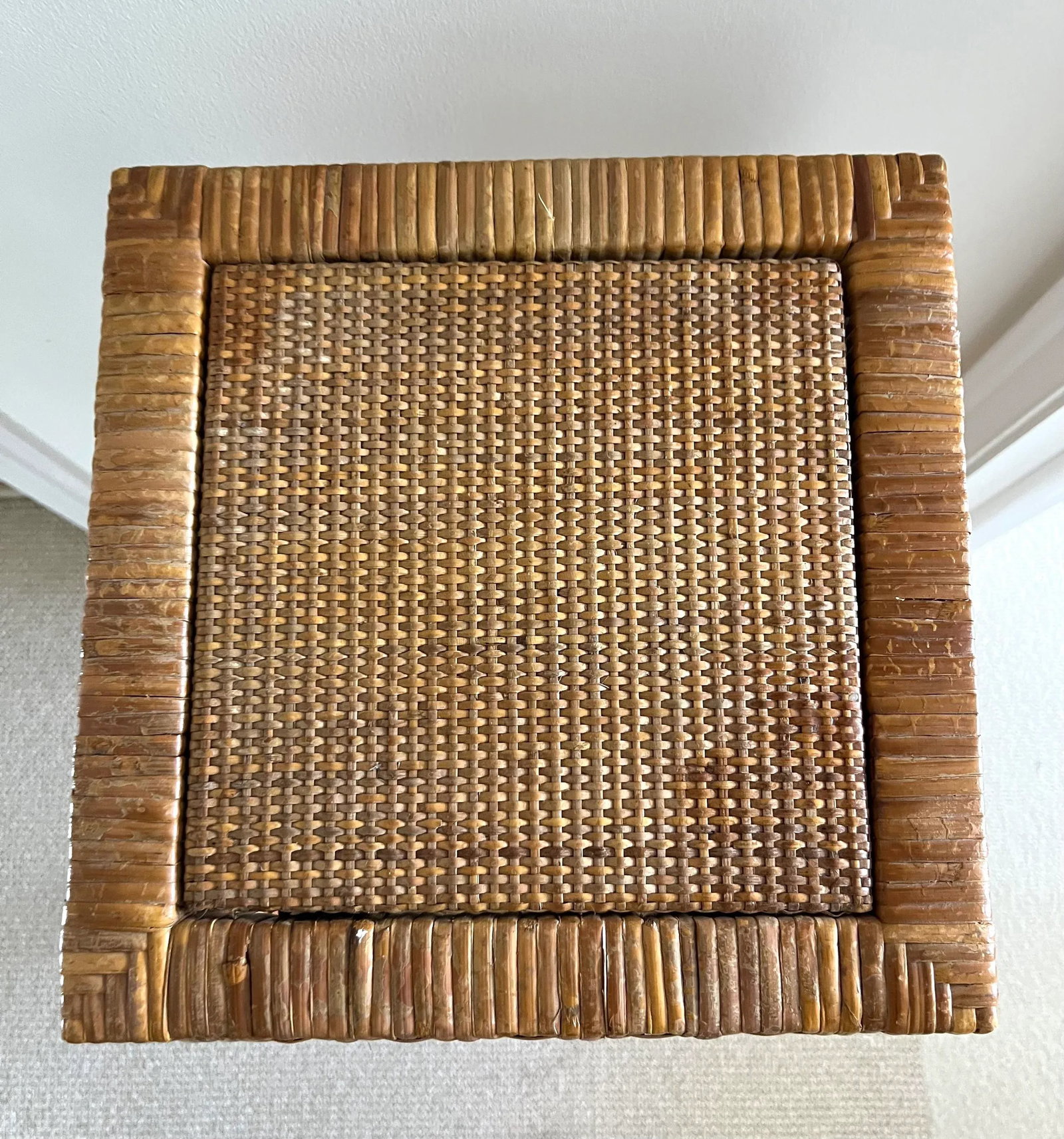 Tall Woven Rattan Bamboo Plant Stand Table - 4