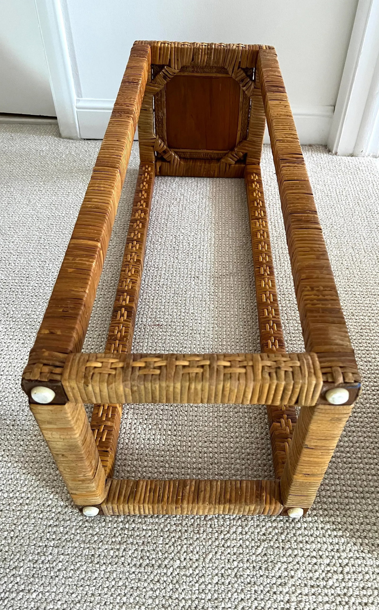 Tall Woven Rattan Bamboo Plant Stand Table - 5