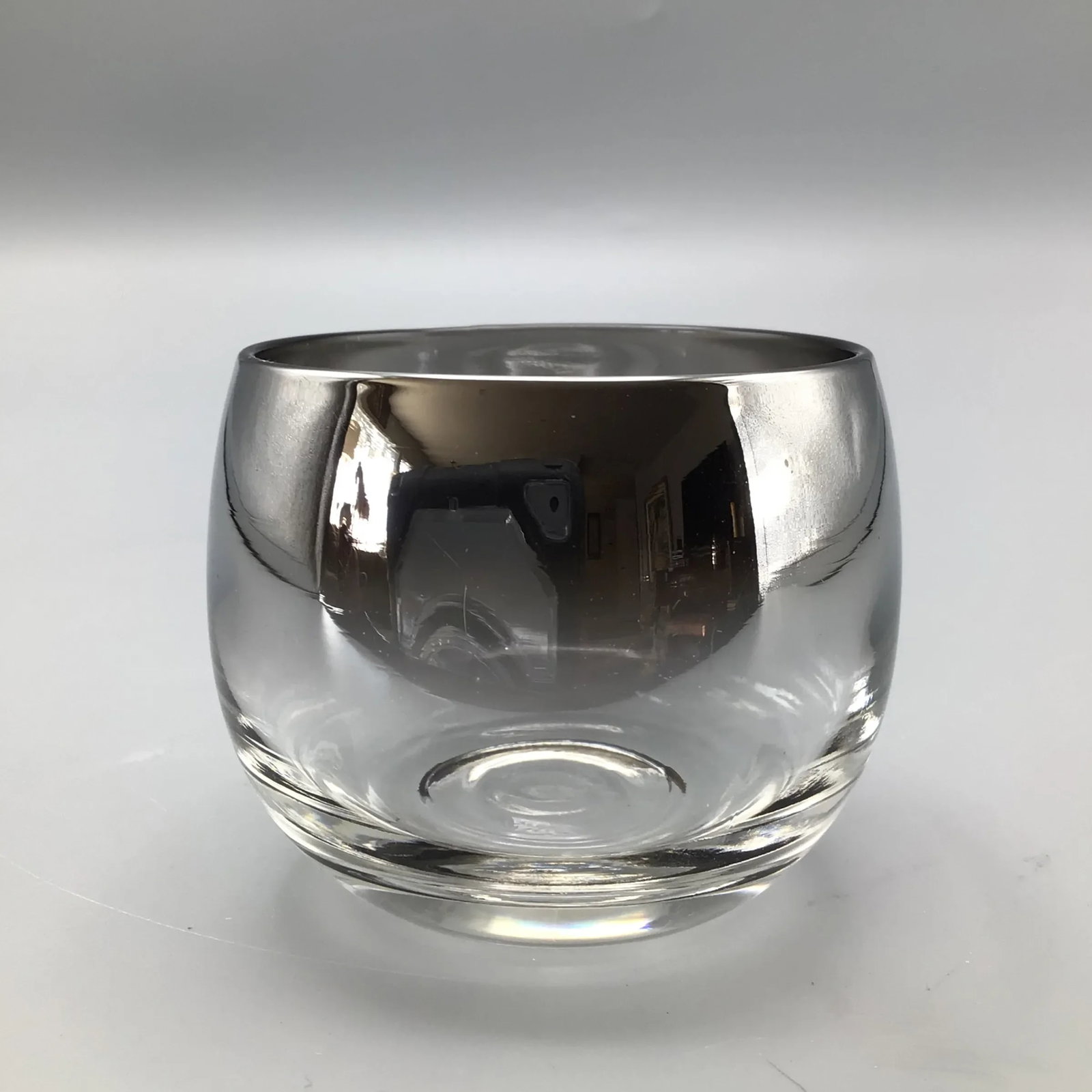 Dorothy Thorpe Silver Rim Punch Bowl and 12 Silver Fade Punch Cups-Set of 14 - 10
