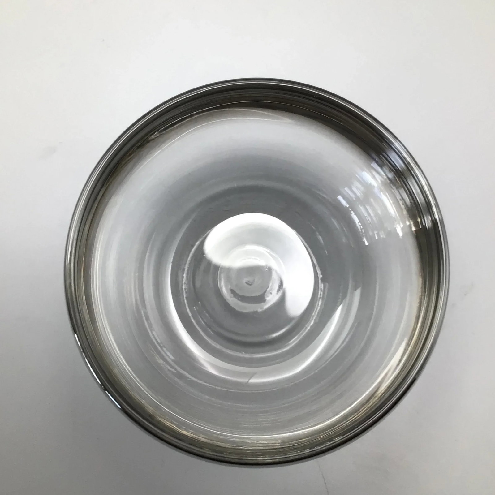 Dorothy Thorpe Silver Rim Punch Bowl and 12 Silver Fade Punch Cups-Set of 14 - 11