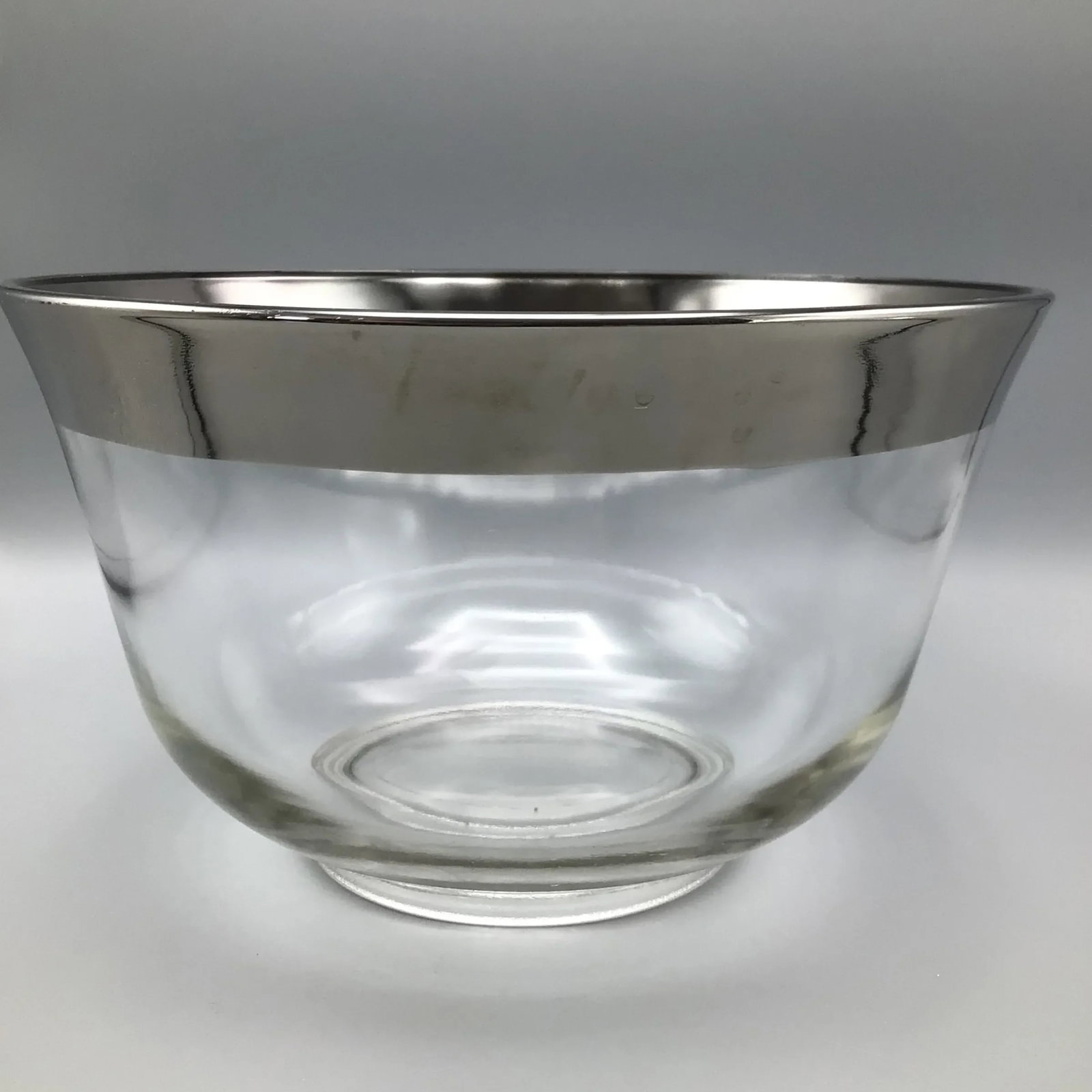 Dorothy Thorpe Silver Rim Punch Bowl and 12 Silver Fade Punch Cups-Set of 14 - 2