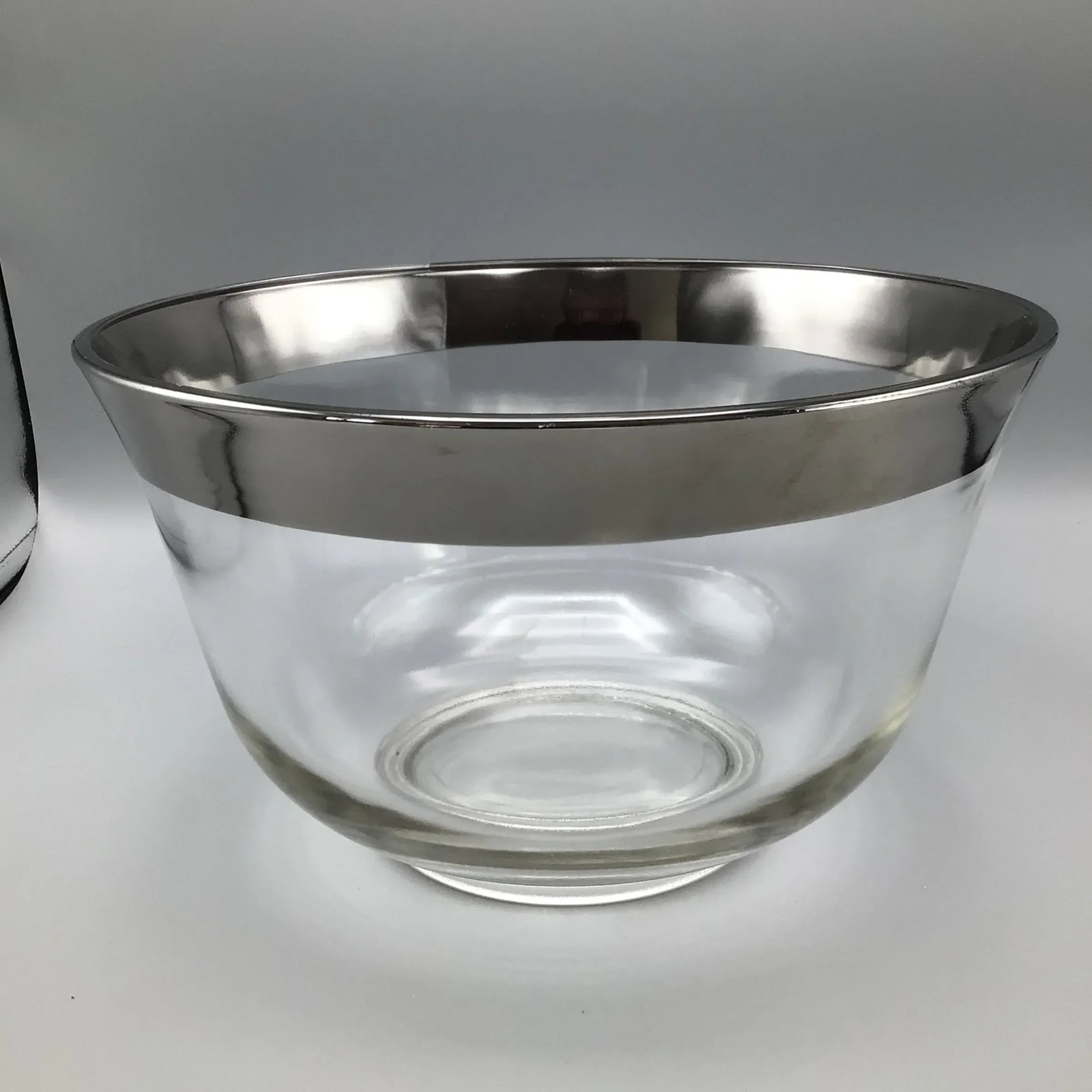 Dorothy Thorpe Silver Rim Punch Bowl and 12 Silver Fade Punch Cups-Set of 14 - 3