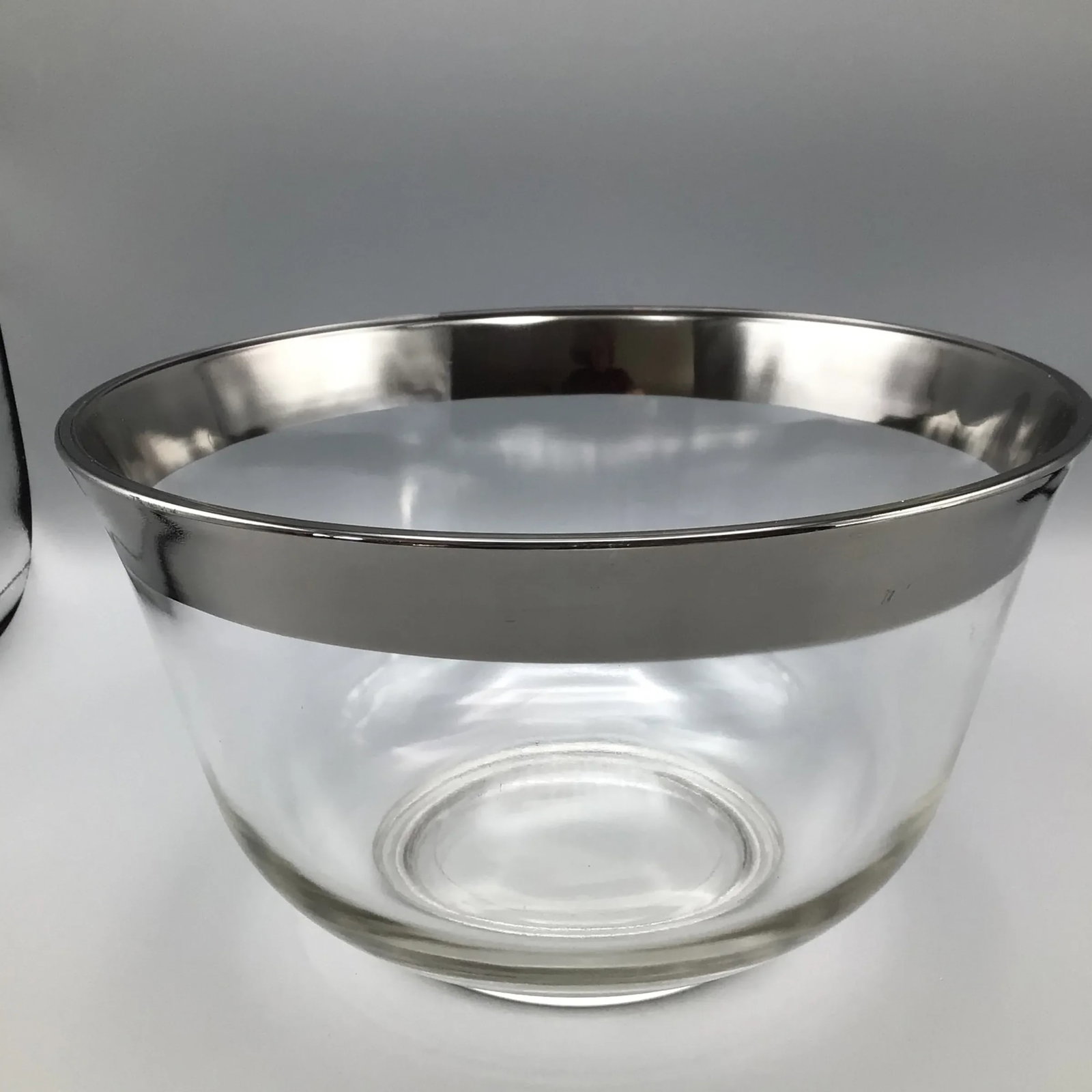 Dorothy Thorpe Silver Rim Punch Bowl and 12 Silver Fade Punch Cups-Set of 14 - 4
