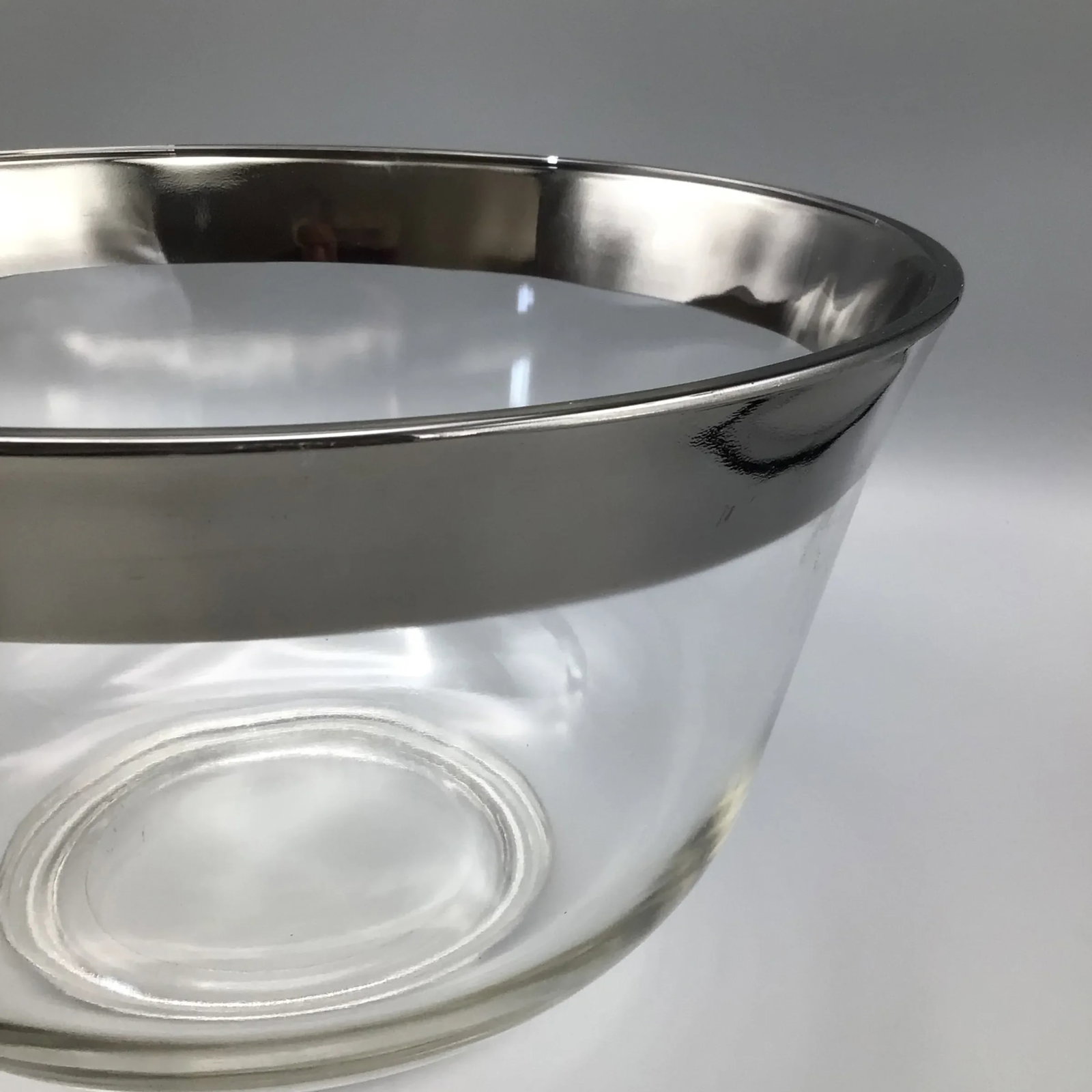 Dorothy Thorpe Silver Rim Punch Bowl and 12 Silver Fade Punch Cups-Set of 14 - 7