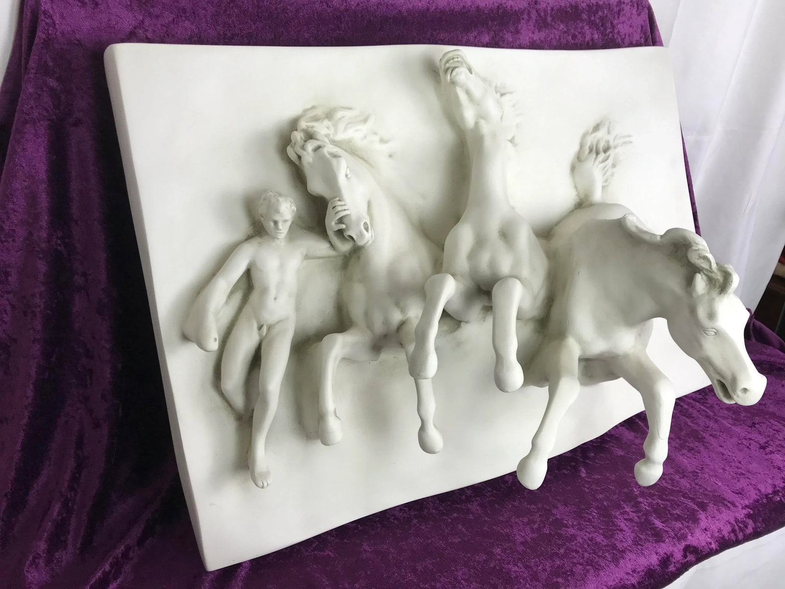 Antique The Flight of Night / The Horses of Anahita Sculpture - 7